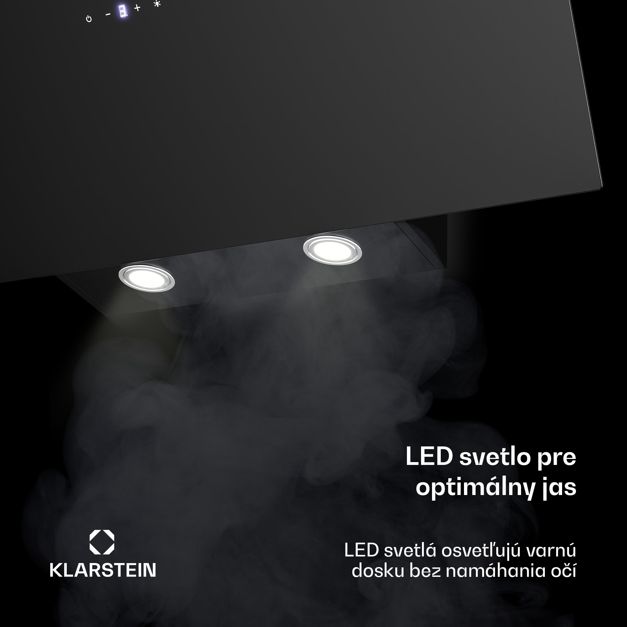 Klarstein Laurel šikmý digestor | režim odsávania vzduchu a recirkulácie | bezpečnostné sklo | 417 m³/h | 90 cm – Obrázok 5