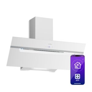 Klarstein BigBite šikmý digestor | režim odsávania vzduchu a recirkulácie | bezpečnostné sklo | 417 m³/h | 90 cm