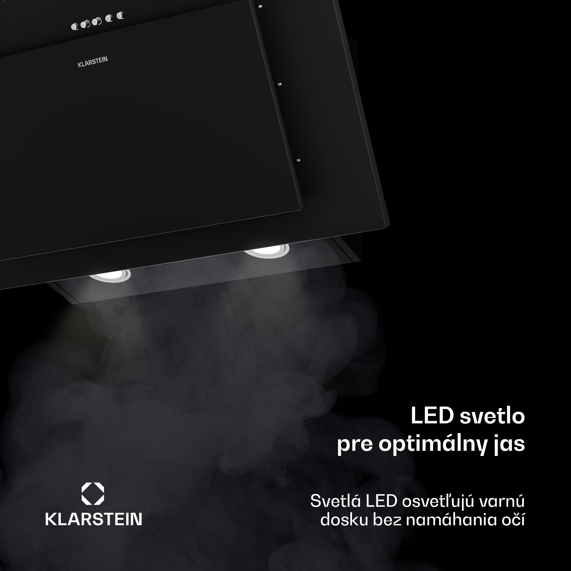 Klarstein Athena šikmý digestor | režim odsávania vzduchu a recirkulácie | 404 m³/h | 56 W | 60 cm – Obrázok 5