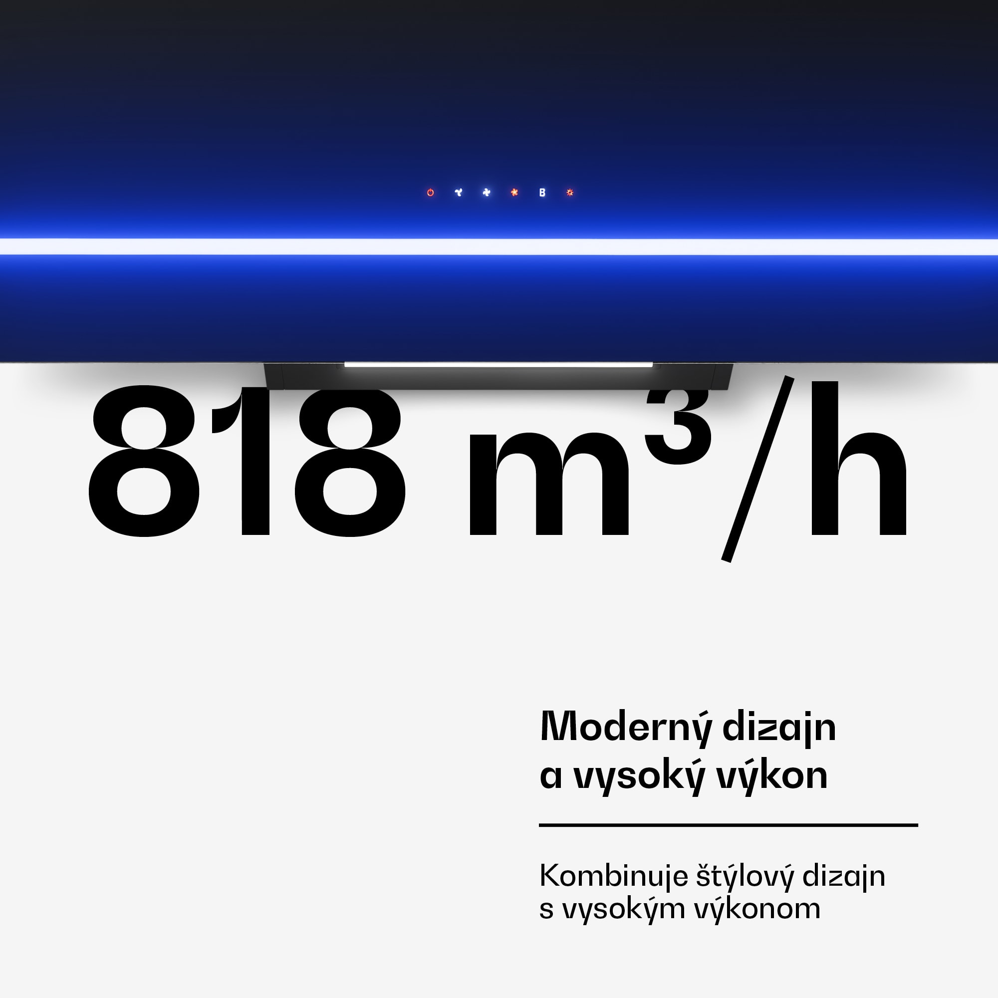 Klarstein Illuminosa šikmý digestor | Režim odsávania a recirkulácie | Minimalistický | 818 m³/h | 90 cm – Obrázok 4