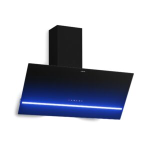 Klarstein Illuminosa šikmý digestor | Režim odsávania a recirkulácie | Minimalistický | 818 m³/h | 90 cm