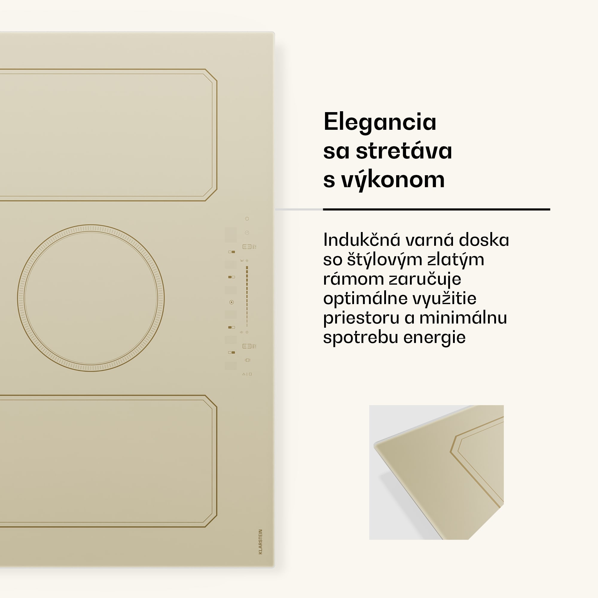 Klarstein Victoria indukčná varná doska | 5 varných zón | retro estetika | 11500 W | 77 cm – Obrázok 4