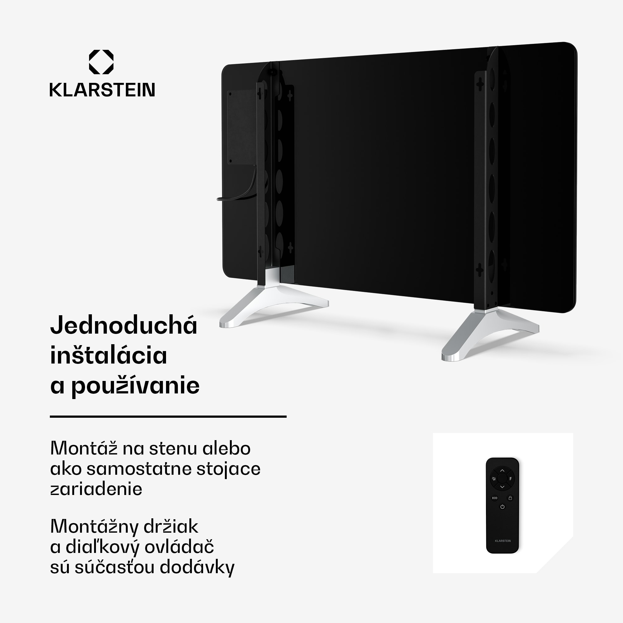 Klarstein Wonderglass infračervený panel | 480 W | 7 - 14 m² | Moderný sklenený dizajn | 90 cm x 58 cm – Obrázok 4