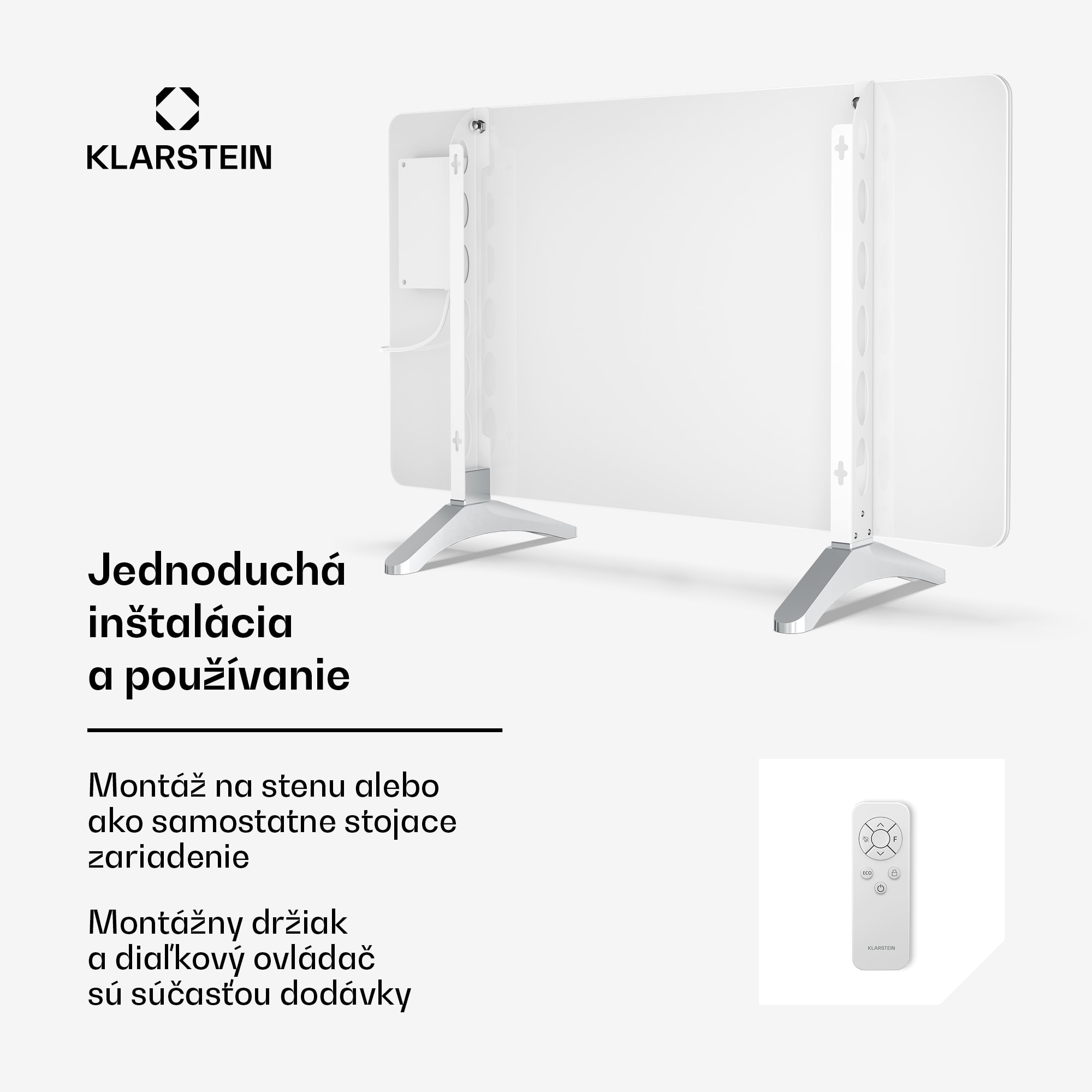 Klarstein Wonderglass infračervený panel | 480 W | 7 - 14 m² | Moderný sklenený dizajn | 90 cm x 58 cm – Obrázok 4