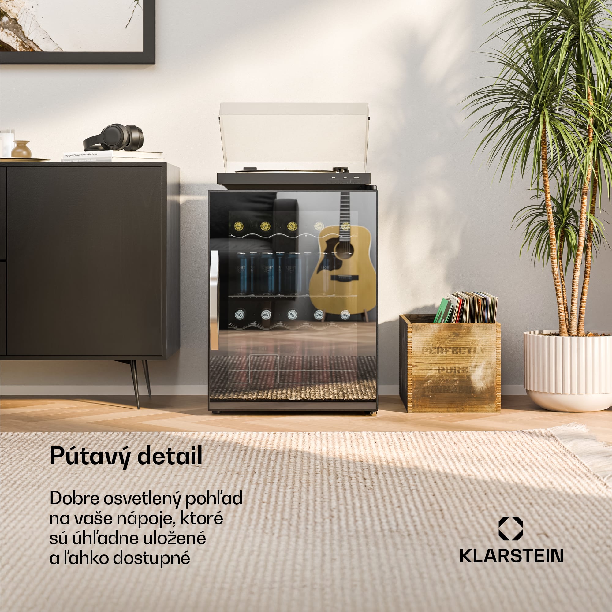 Klarstein Beersafe chladnička na nápoje so zrkadlovými sklenenými dverami | 64 x 48 cm | Vnútorné LED osvetlenie – Obrázok 3