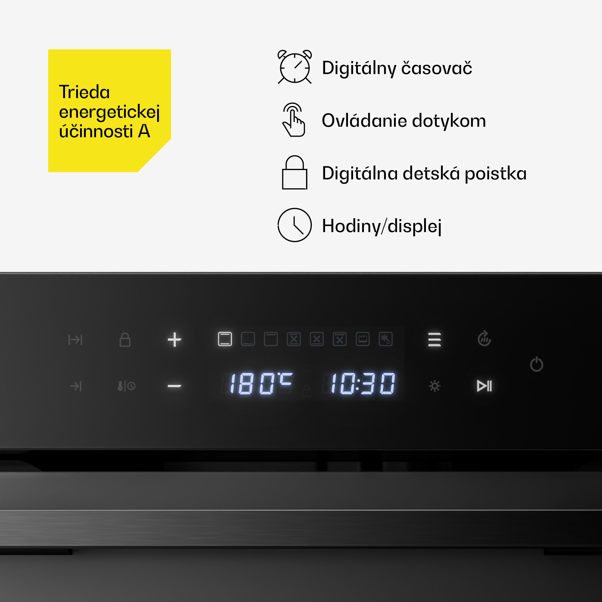 Klarstein Velaire vstavaná rúra | 49 l | energetická trieda A | 2350 W | čierna | 45 cm – Obrázok 4