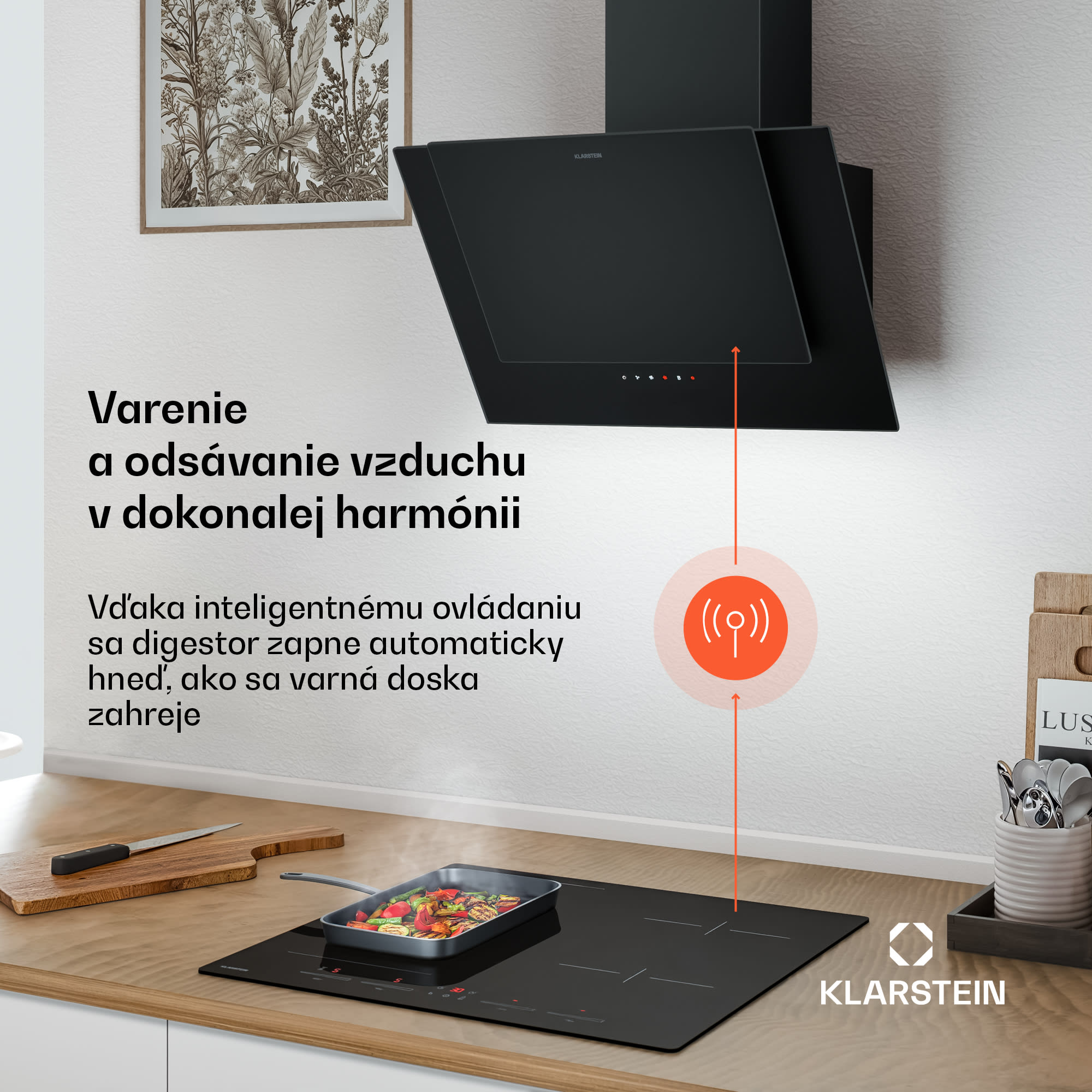 Klarstein HaloSync indukčná varná doska s digestorom | 4 varné zóny | 8400 W | 632 m³/h | 60 cm – Obrázok 2
