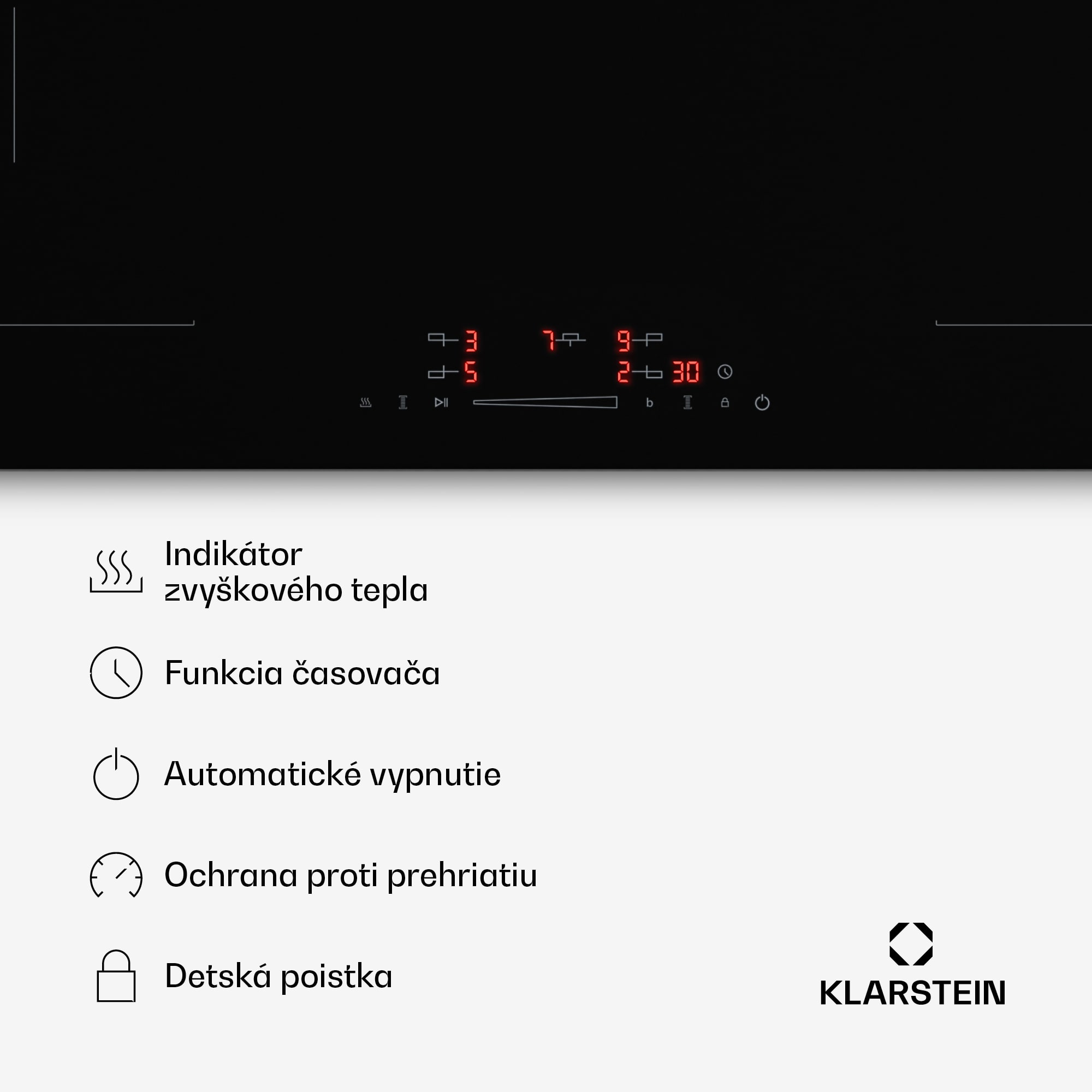 Klarstein HaloSync indukčná varná doska s digestorom| 5 varných zón | 11400 W | 632 m³/h | 90 cm – Obrázok 4