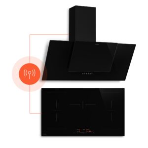 Klarstein HaloSync indukčná varná doska s digestorom| 5 varných zón | 11400 W | 632 m³/h | 90 cm