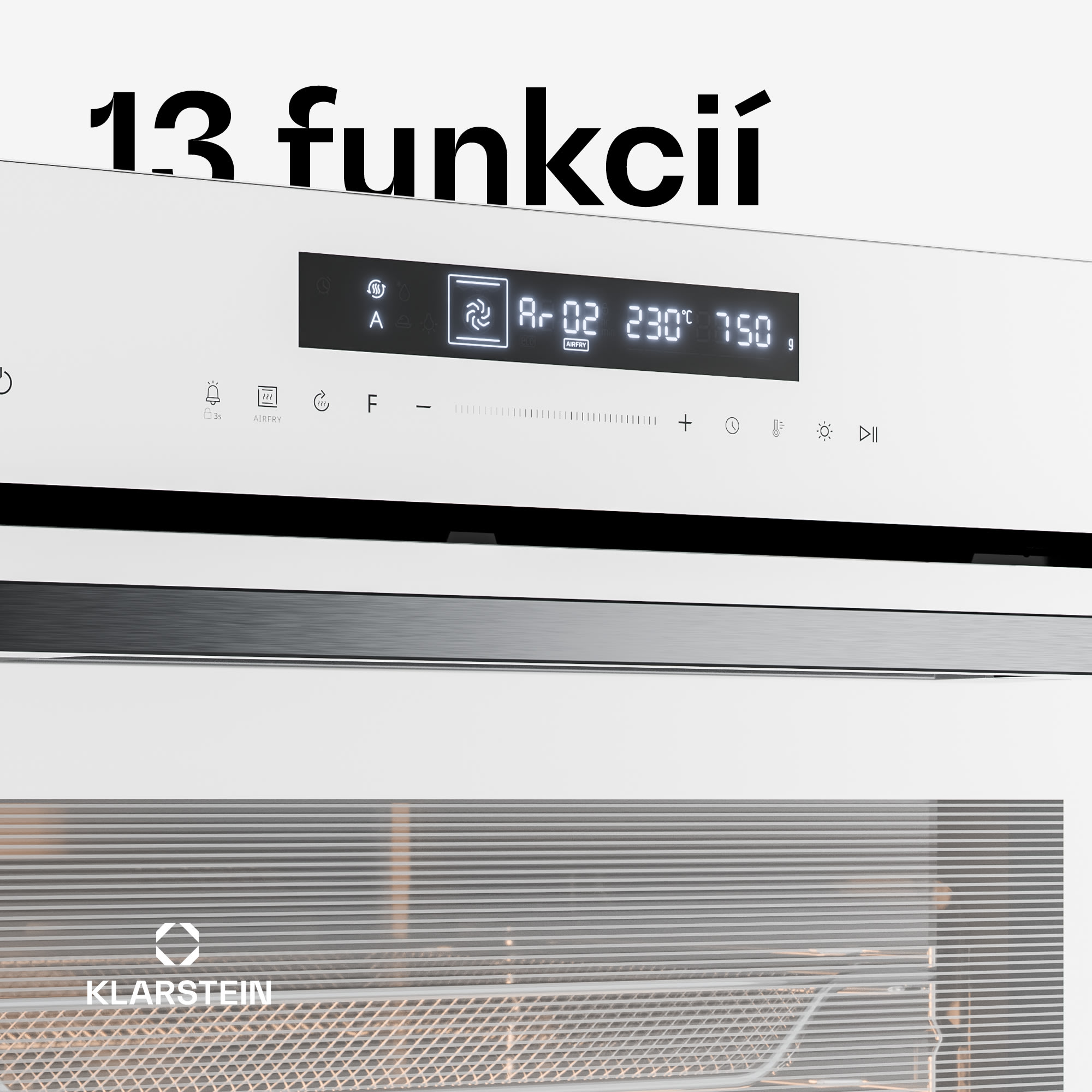 Klarstein Airjet rúra | Elektrická rúra s funkciou fritézy | 2900 W | 72 l | 60 cm – Obrázok 3
