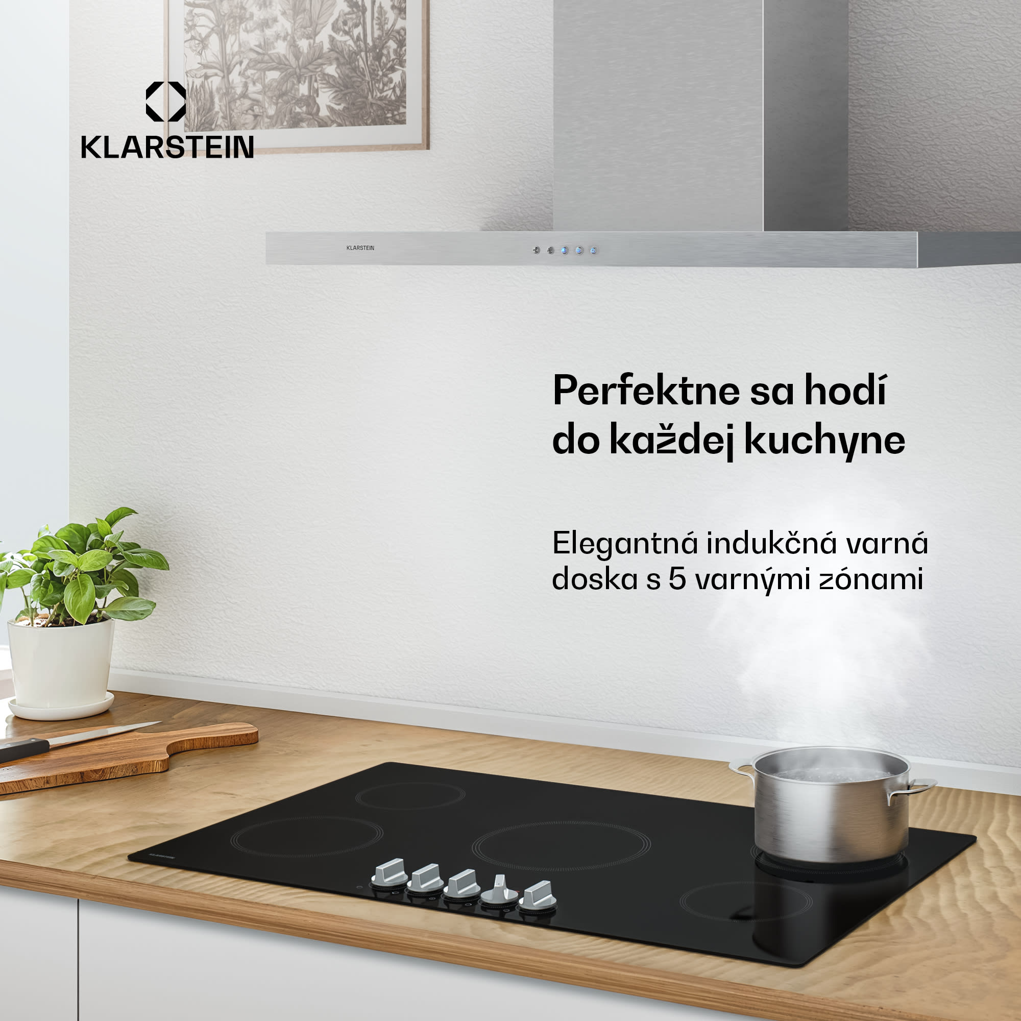 Klarstein Kochheld indukčná varná doska | Elegantná a výkonná | 5 varných zón | 8700 W | 90 cm – Obrázok 2