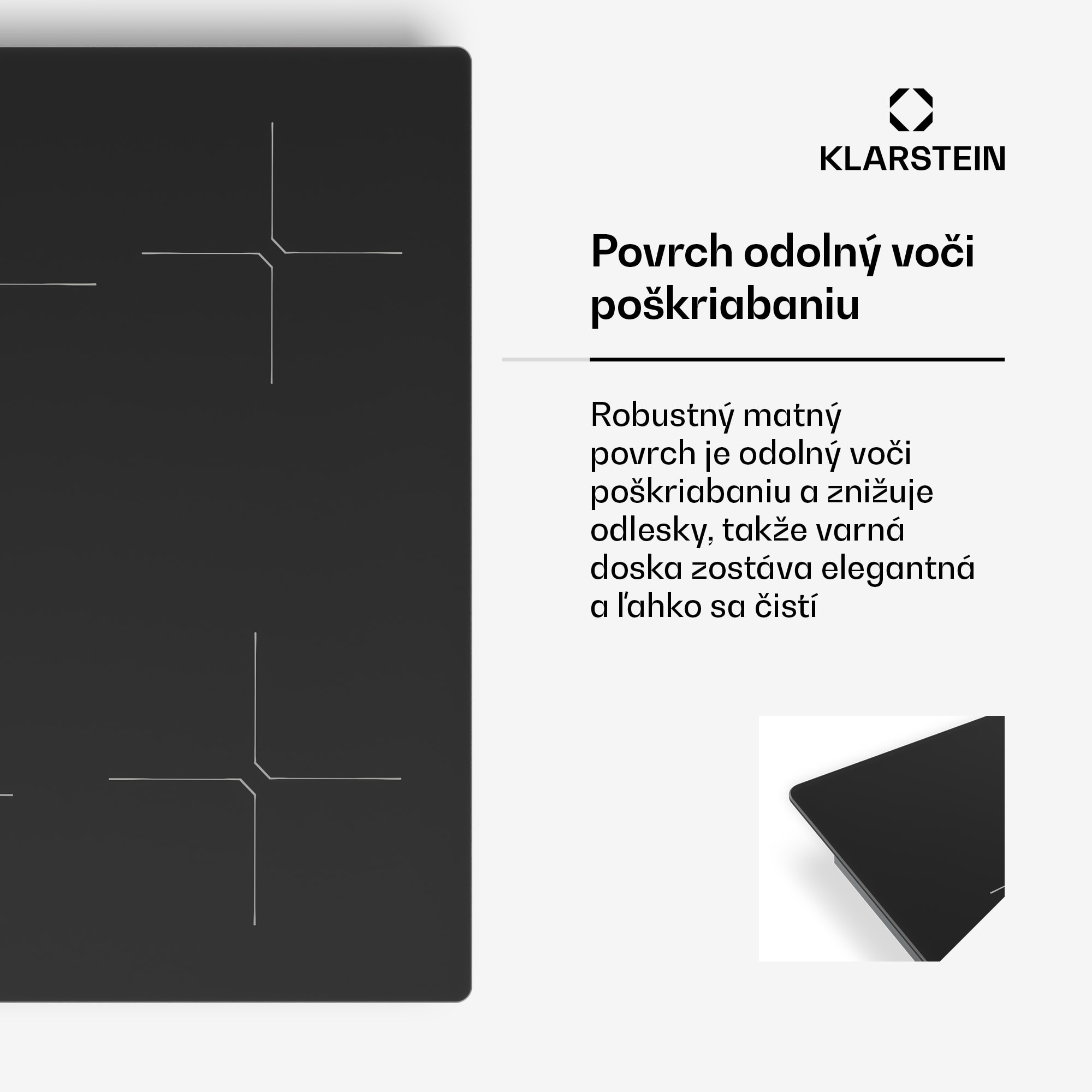 Klarstein PowerGlide indukčná varná doska | povrch odolný proti poškriabaniu | 4 varné zóny | 7400 W | 60 cm – Obrázok 4