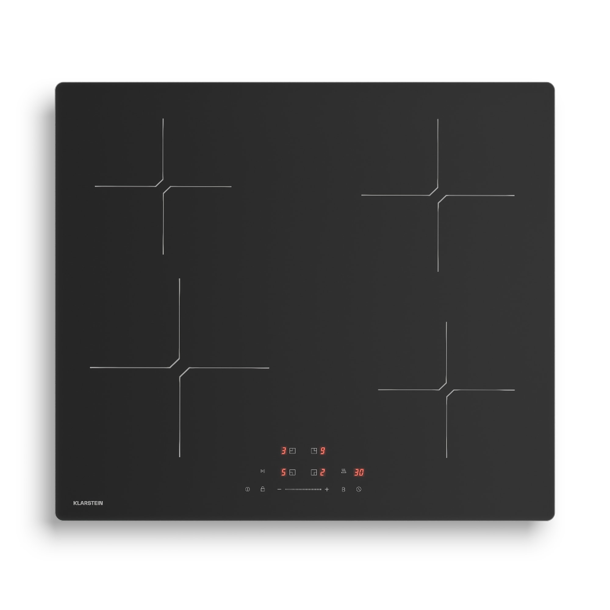 Klarstein PowerGlide indukčná varná doska | povrch odolný proti poškriabaniu | 4 varné zóny | 7400 W | 60 cm