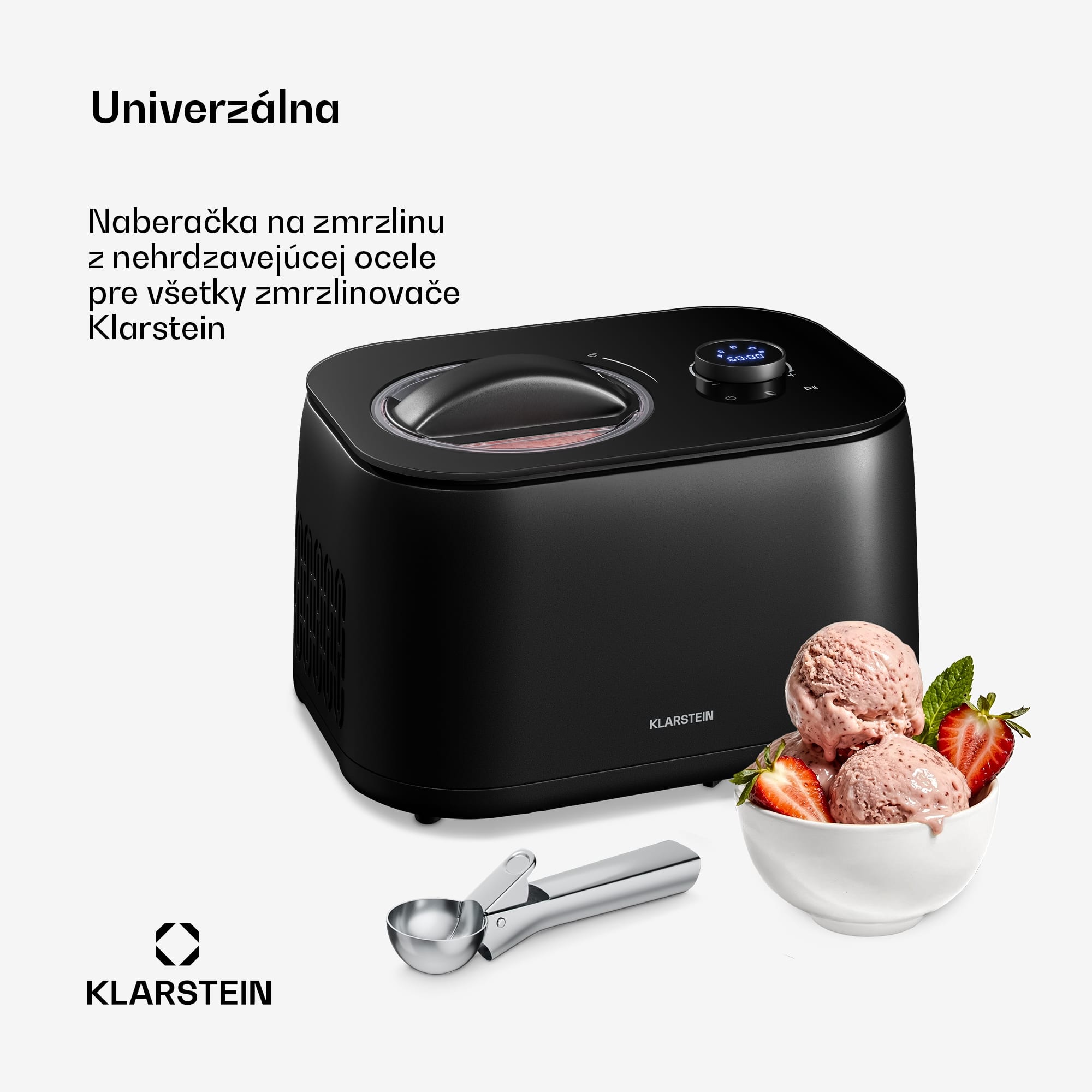 Klarstein FrostFusion zmrzlinová lyžica | nerezová oceľ | protišmyková | ergonomická | vhodná do umývačky riadu – Obrázok 3