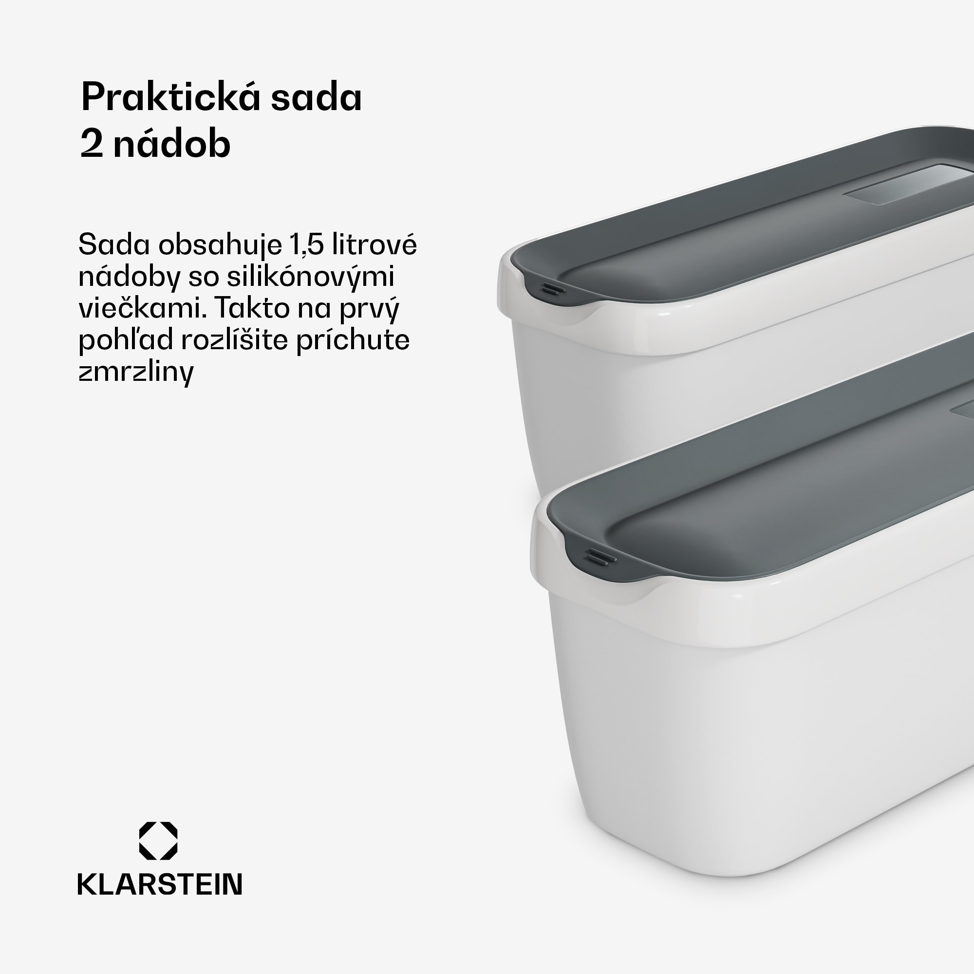 Klarstein Súprava na ľad | 1,5 l | plast | vhodné do umývačky riadu – Obrázok 2