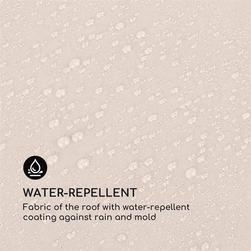 Blumfeldt Pantheon Cortina, náhradná strecha, 3x6m, polyester, 180g/m², béžová – Obrázok 3