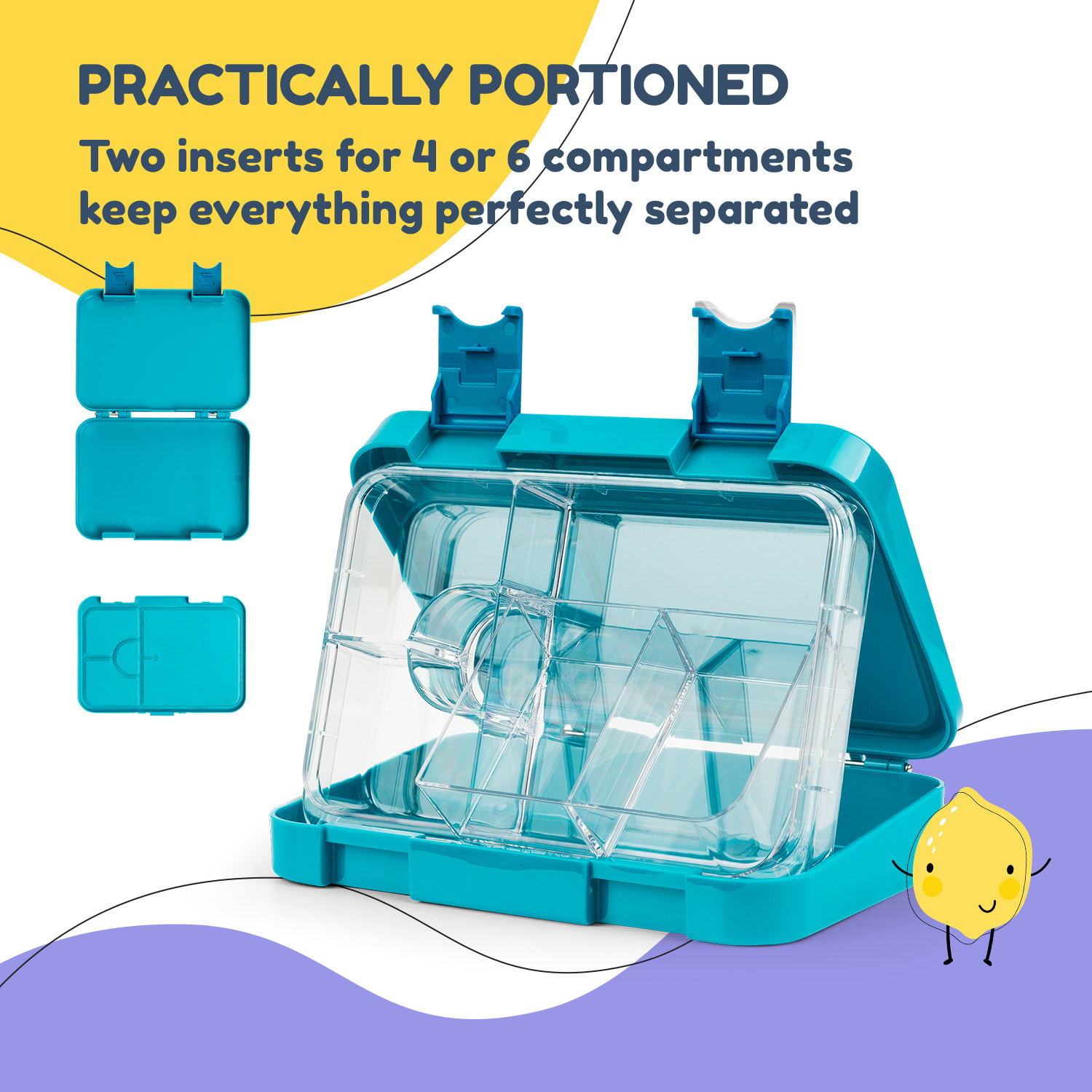 Klarstein Schmatzfatz, Raňajková súprava, dóza na obed a fľaša na pitie, Tritan, tesný uzáver, bez BPA – Obrázok 4