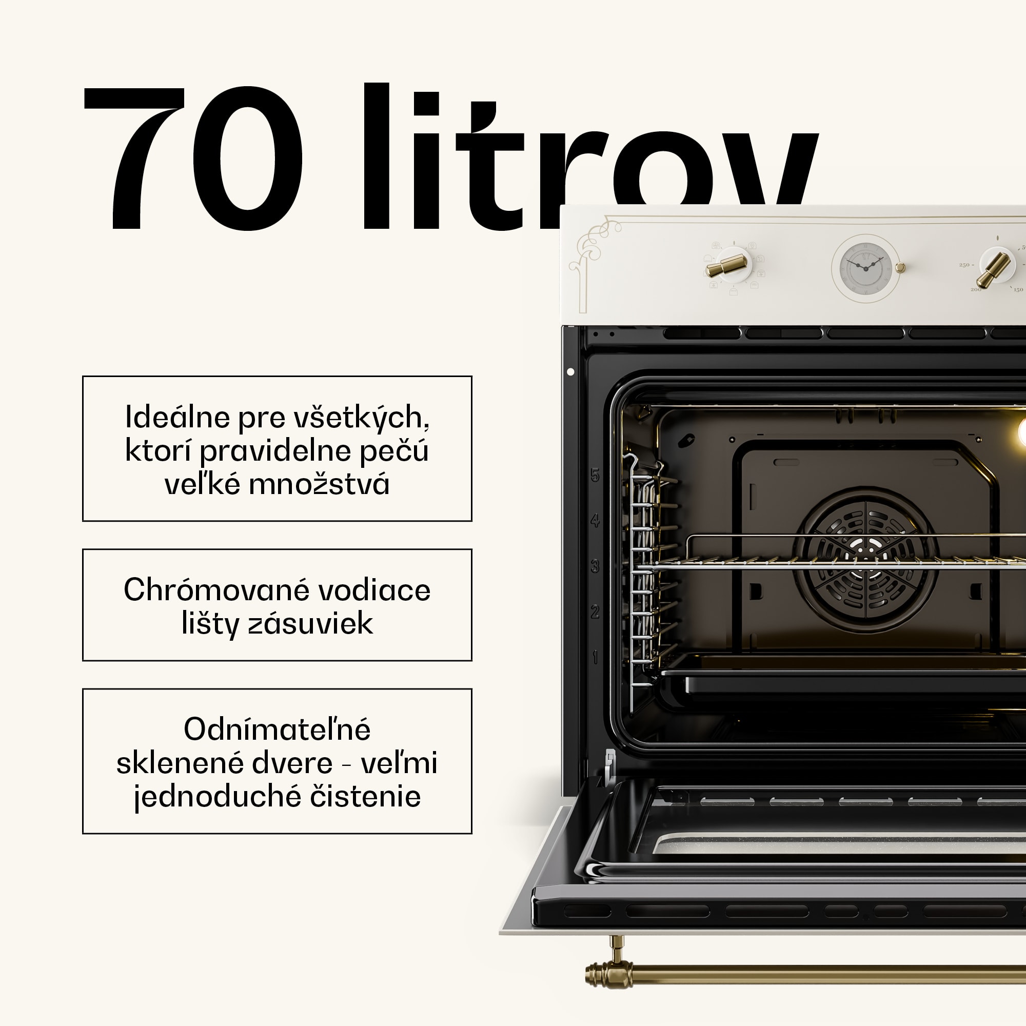 Klarstein Victoria 60 Triple Set plyn, Plynové varné dosky, Rúra, Digestor – Obrázok 4