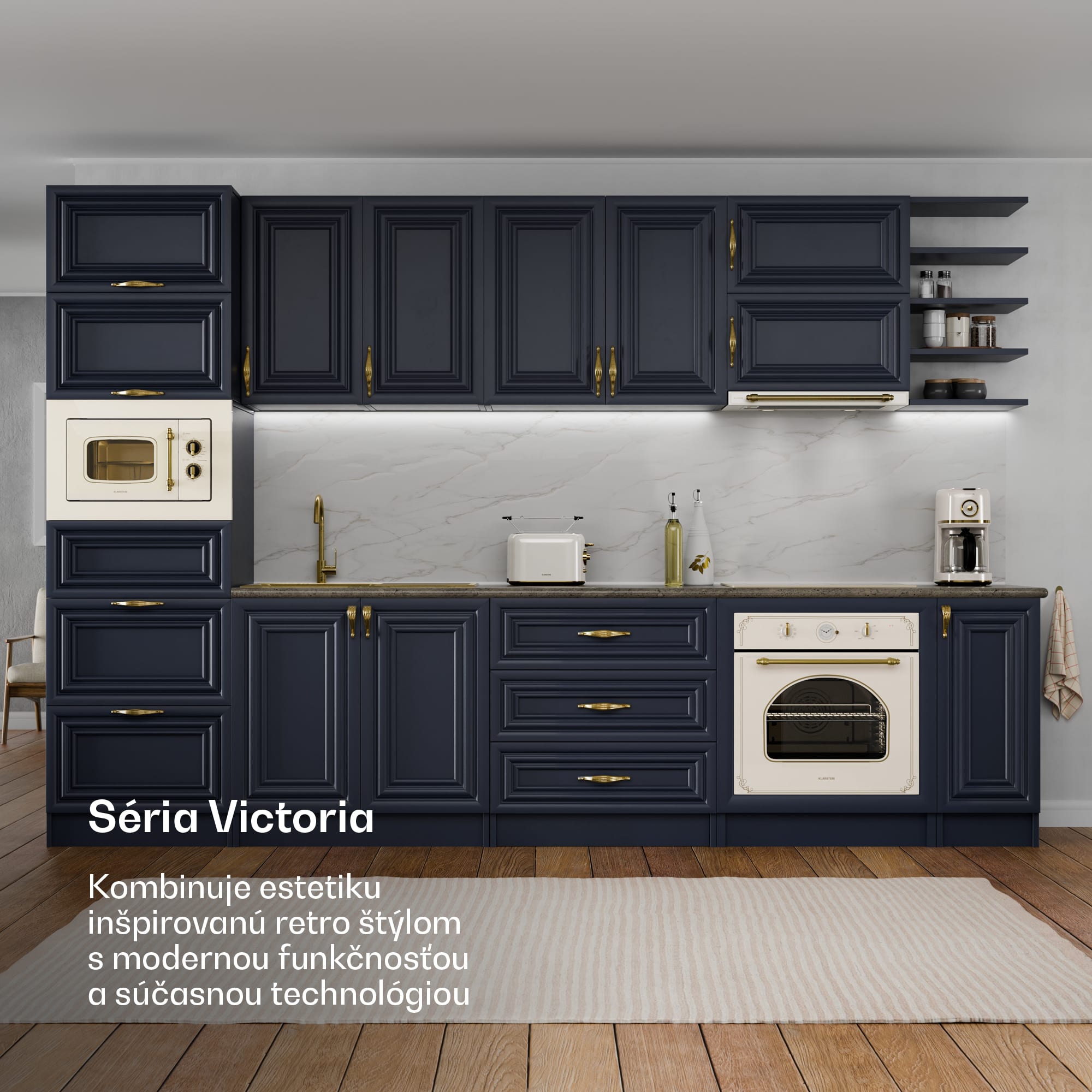 Klarstein Victoria základná raňajková súprava | 2-štrbinový hriankovač a kanvica – Obrázok 2