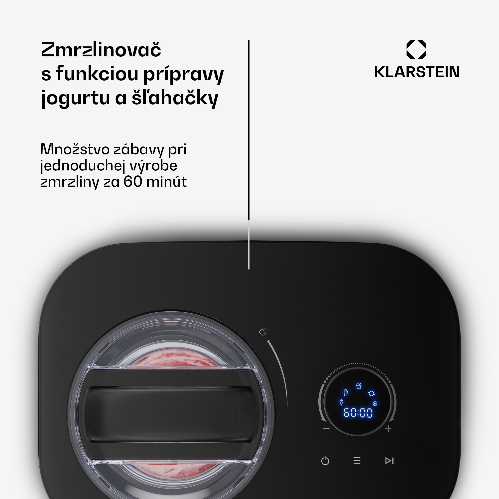 Klarstein FrostFusion zmrzlinovač, slushie a jogurtovač s kompresorom a príslušenstvom | 1 l | 100 W – Obrázok 2