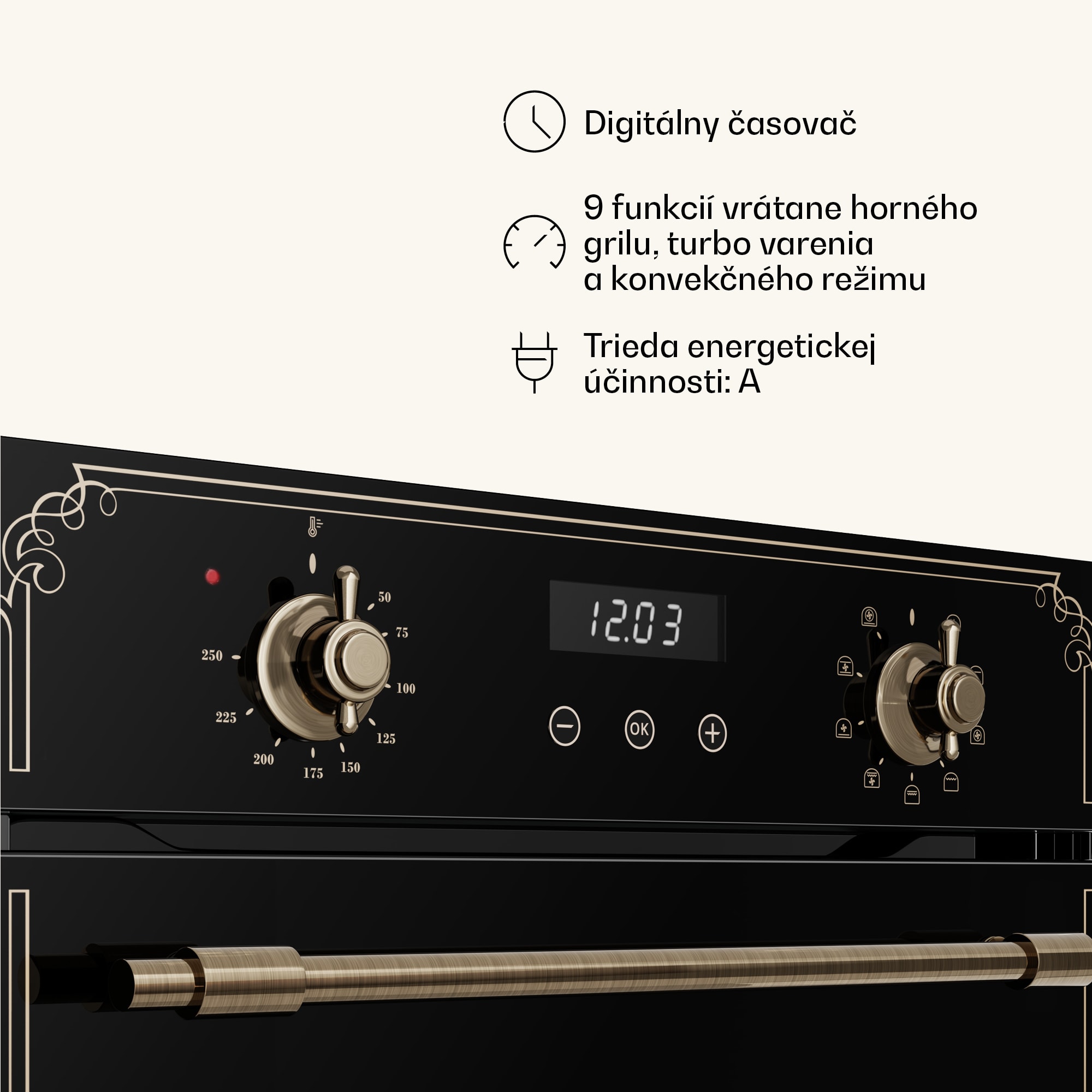 Klarstein Sklokeramická varná doska Victoria + úzka rúra Victoria | Nadčasová | 45 cm – Obrázok 4