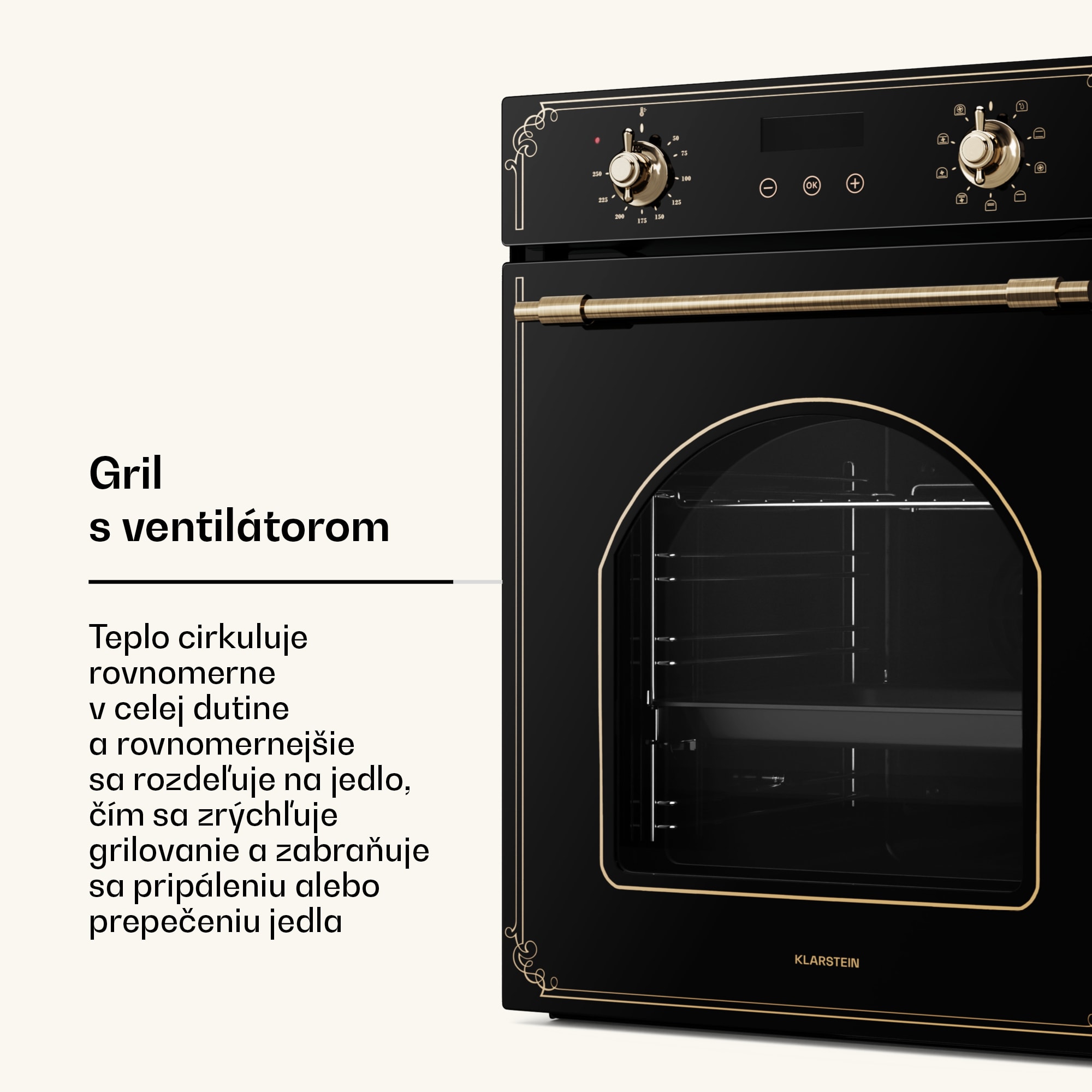 Klarstein Sklokeramická varná doska Victoria + úzka rúra Victoria | Nadčasová | 45 cm – Obrázok 5