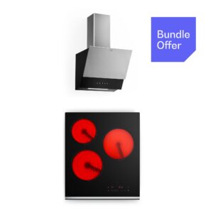 Klarstein Verosteel sklokeramická varná doska + Verosteel odsávač pár bez komína | 45 cm