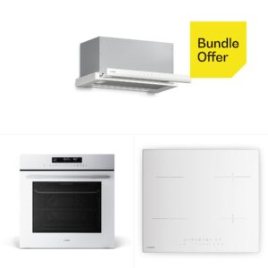 Klarstein Velaire indukčná varná doska + Velaire vstavaná rúra + Velaire teleskopický digestor | 60 cm