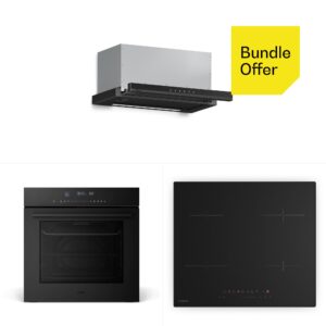 Klarstein Velaire indukčná varná doska + Velaire vstavaná rúra + Velaire teleskopický digestor | 60 cm