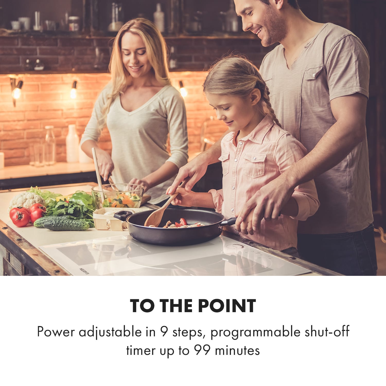 Klarstein Delicatessa 60, vstavaná indukčná varná doska, 7000 W, 4 zóny, sklokeramika, časovač – Obrázok 2