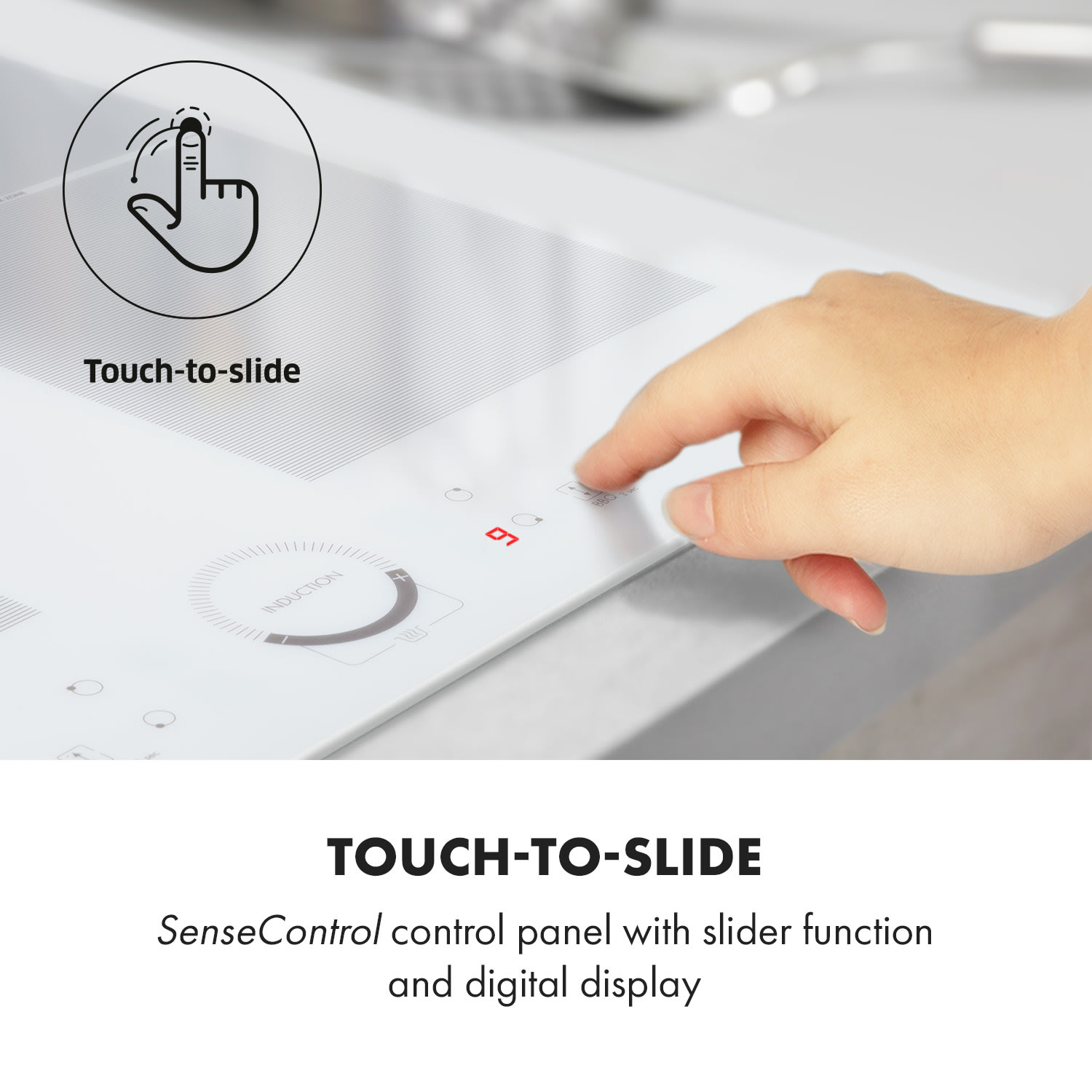 Klarstein Delicatessa 60, vstavaná indukčná varná doska, 7000 W, 4 zóny, sklokeramika, časovač – Obrázok 5