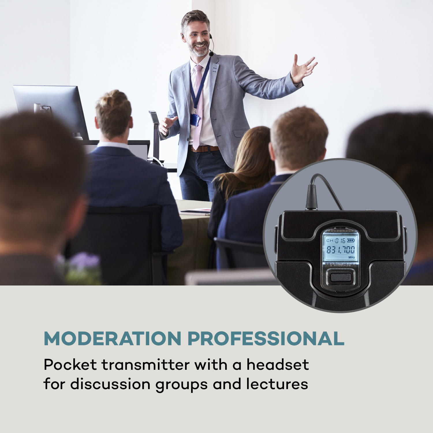 Auna Pro UHF200C-HB, sada 2-kanálových UHF bezdrôtových mikrofónov, prijímač, ručný mikrofón, vysielač – Obrázok 2