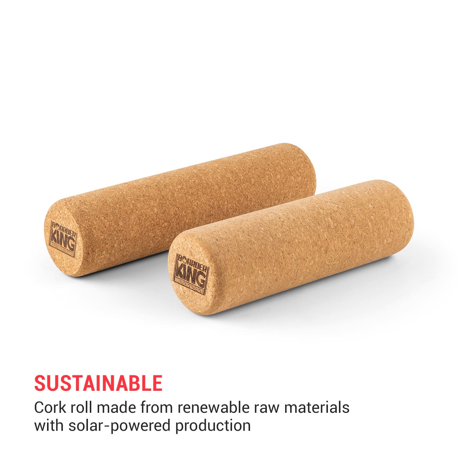 BoarderKING Indoorboard Classic, balančná doska, podložka, valec, drevo/korok, červená – Obrázok 5