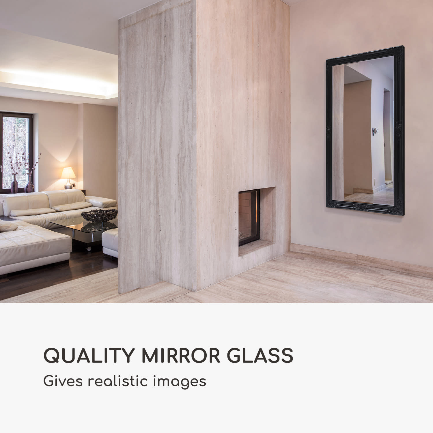 Casa Chic Wembley Nástenné zrkadlo z pravého dreva Obdĺžnikové 140 x 75 cm – Obrázok 4