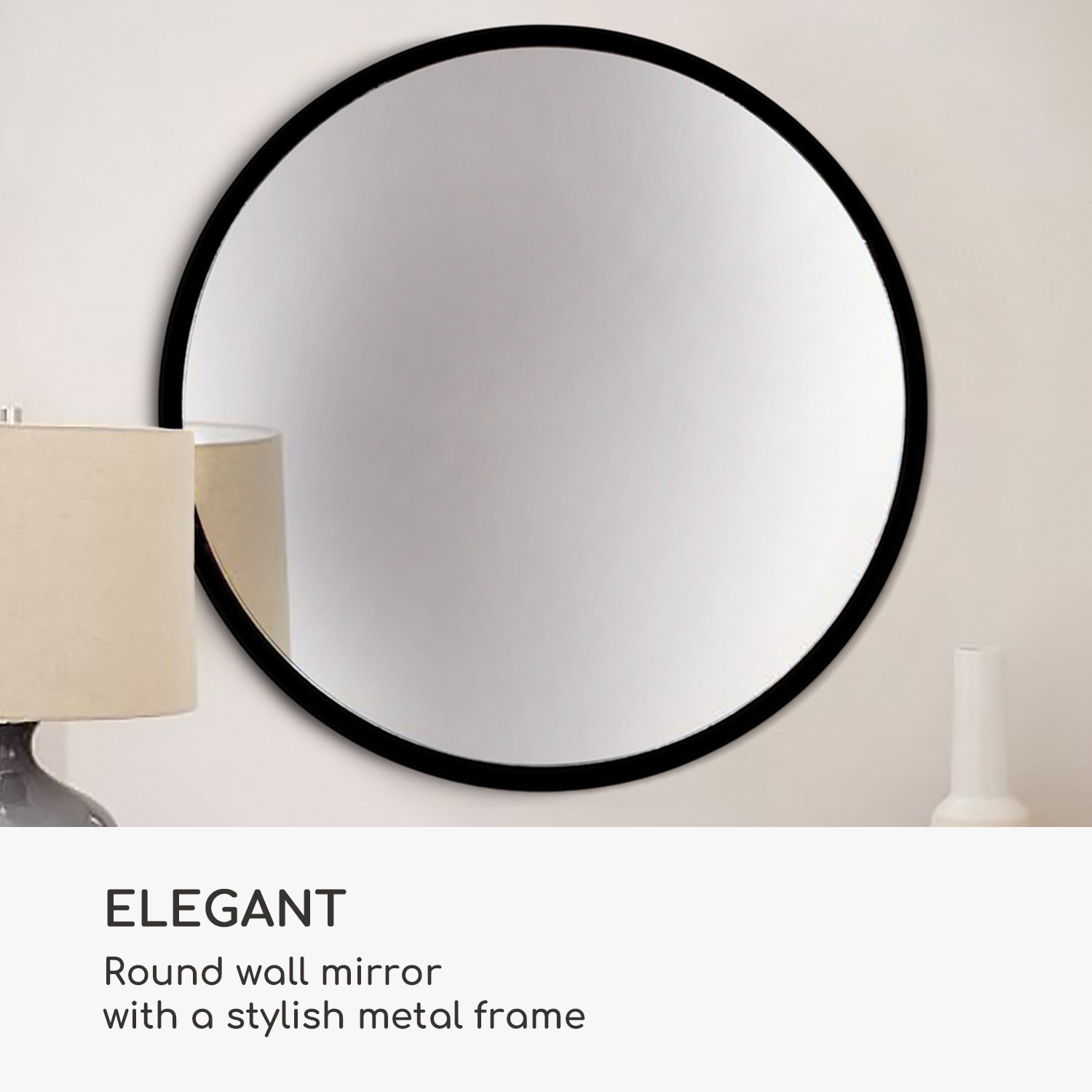 Casa Chic Fournier Nástenné zrkadlo s kovovým rámom okrúhle 58.8 x 58.8 cm – Obrázok 2