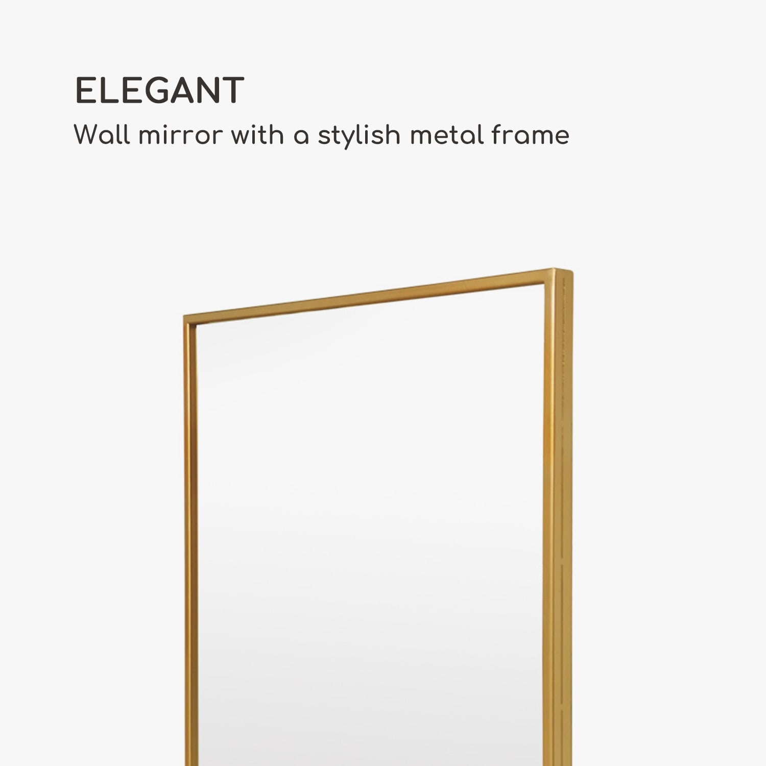 Casa Chic Croxley nástenné zrkadlo s kovovým rámom, obdĺžnikové, 70 x 50 cm – Obrázok 4