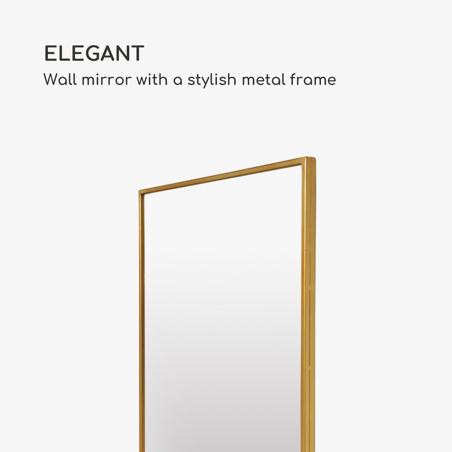 Casa Chic Croxley Nástenné zrkadlo v kovovom ráme obdĺžnikové 90 x 60 cm – Obrázok 4