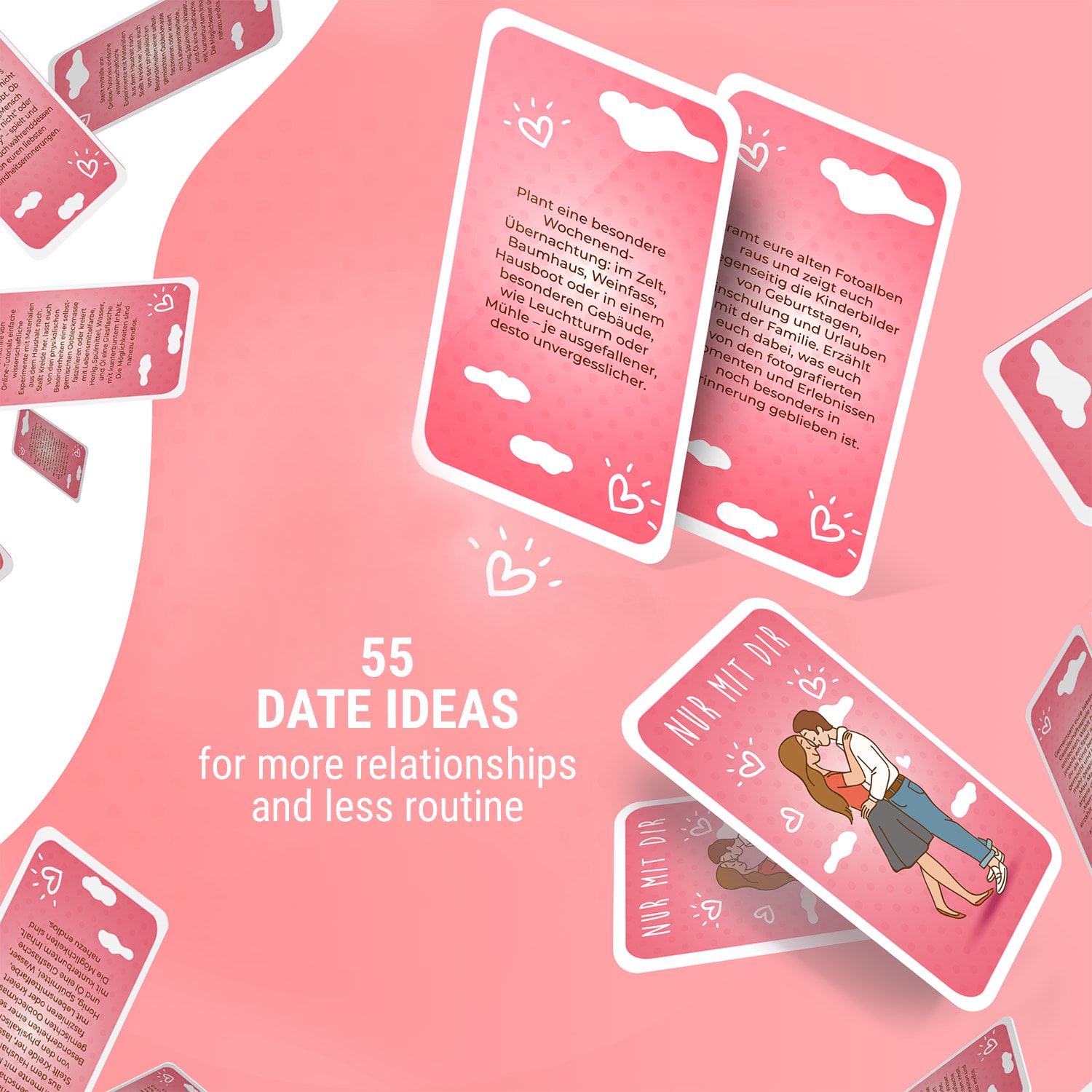 Spielehelden Nur mit dir kartová hraa pre páry 55 nápadov na milostné rande Svadobný darček – Obrázok 3