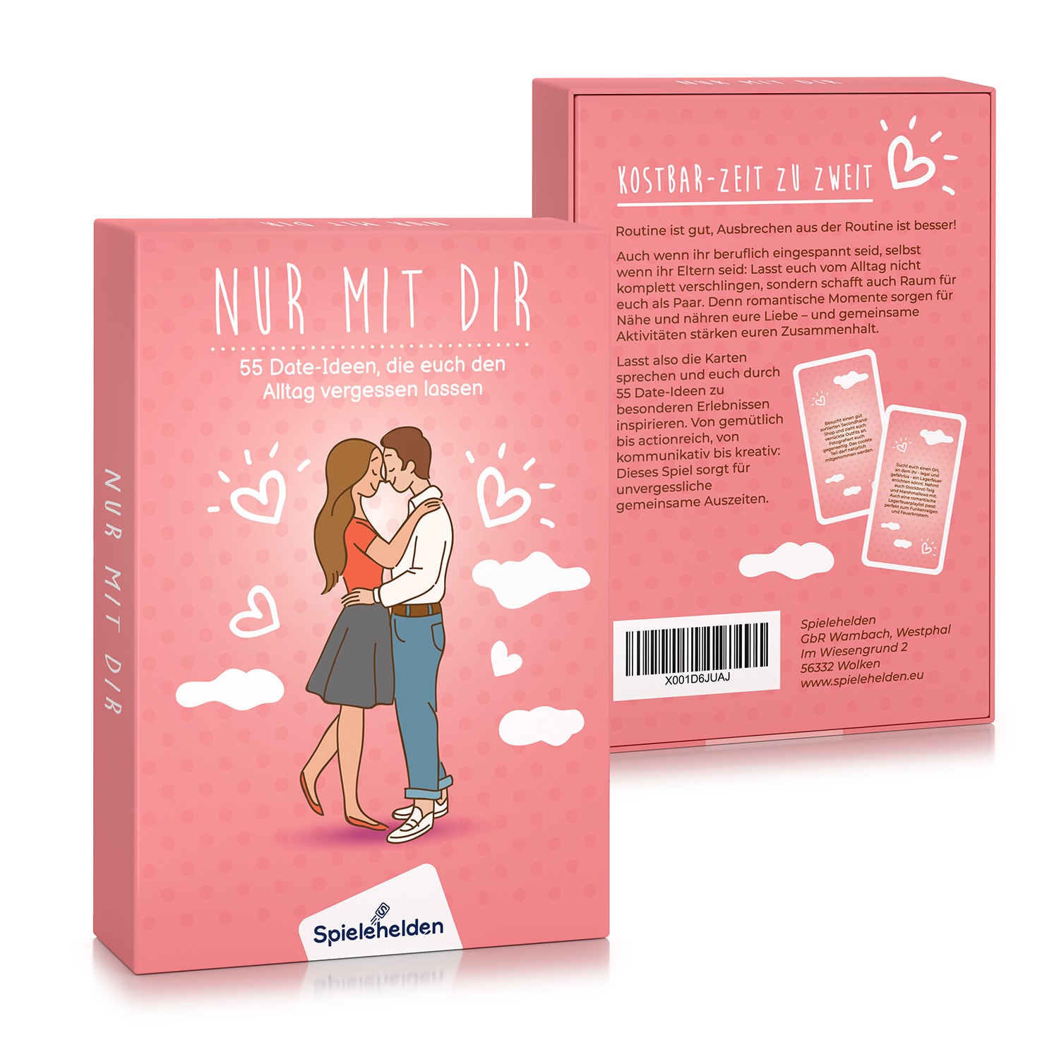 Spielehelden Nur mit dir kartová hraa pre páry 55 nápadov na milostné rande Svadobný darček – Obrázok 5