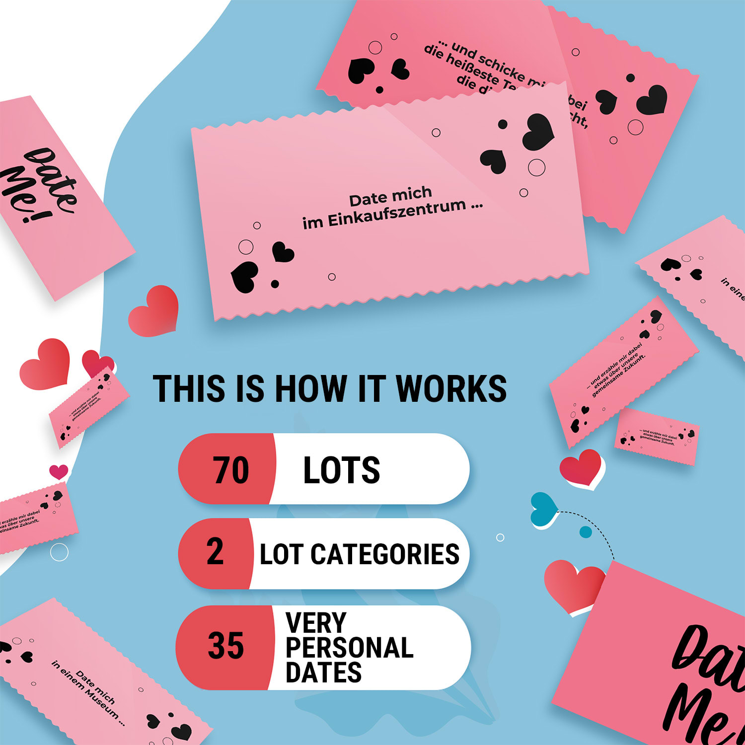 Spielehelden Date me! Kartová hra pre páry 35 nápadov na milostné rande Svadobný darček – Obrázok 3