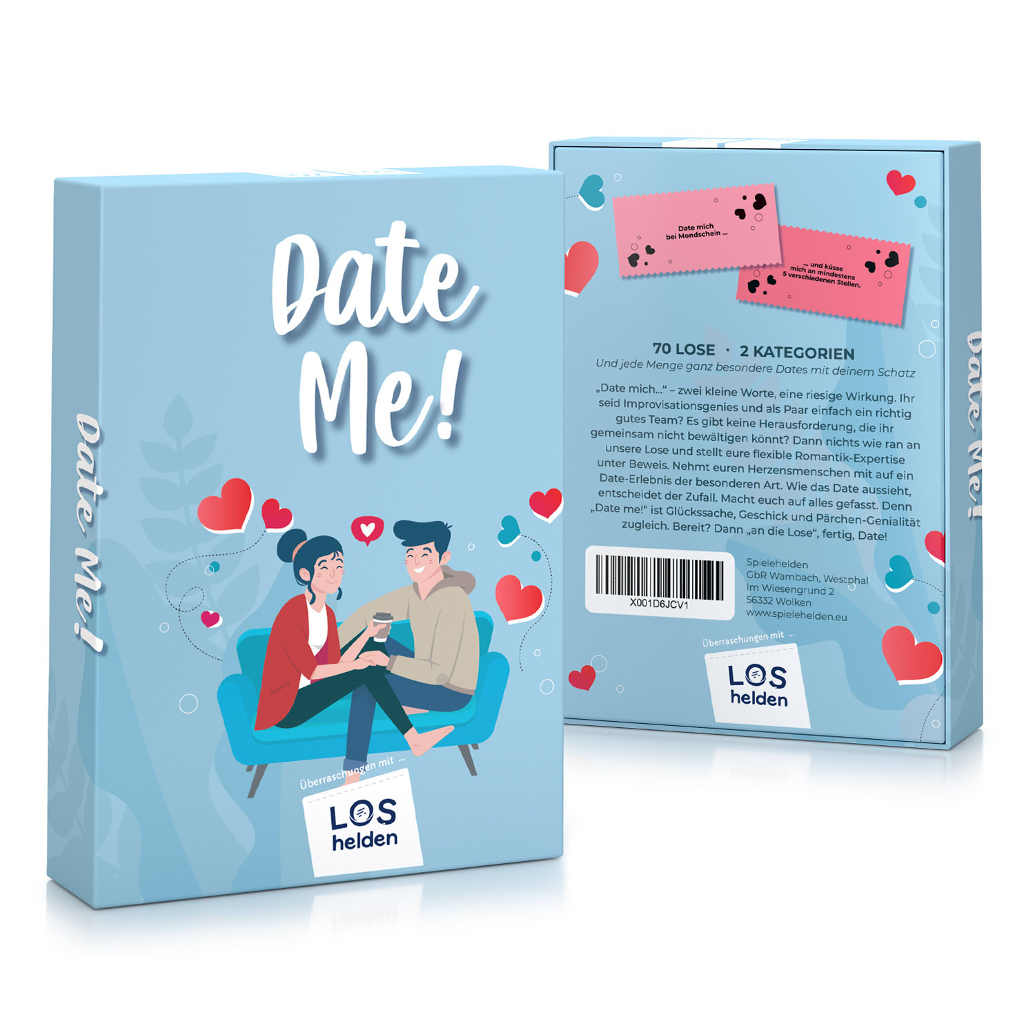 Spielehelden Date me! Kartová hra pre páry 35 nápadov na milostné rande Svadobný darček – Obrázok 5