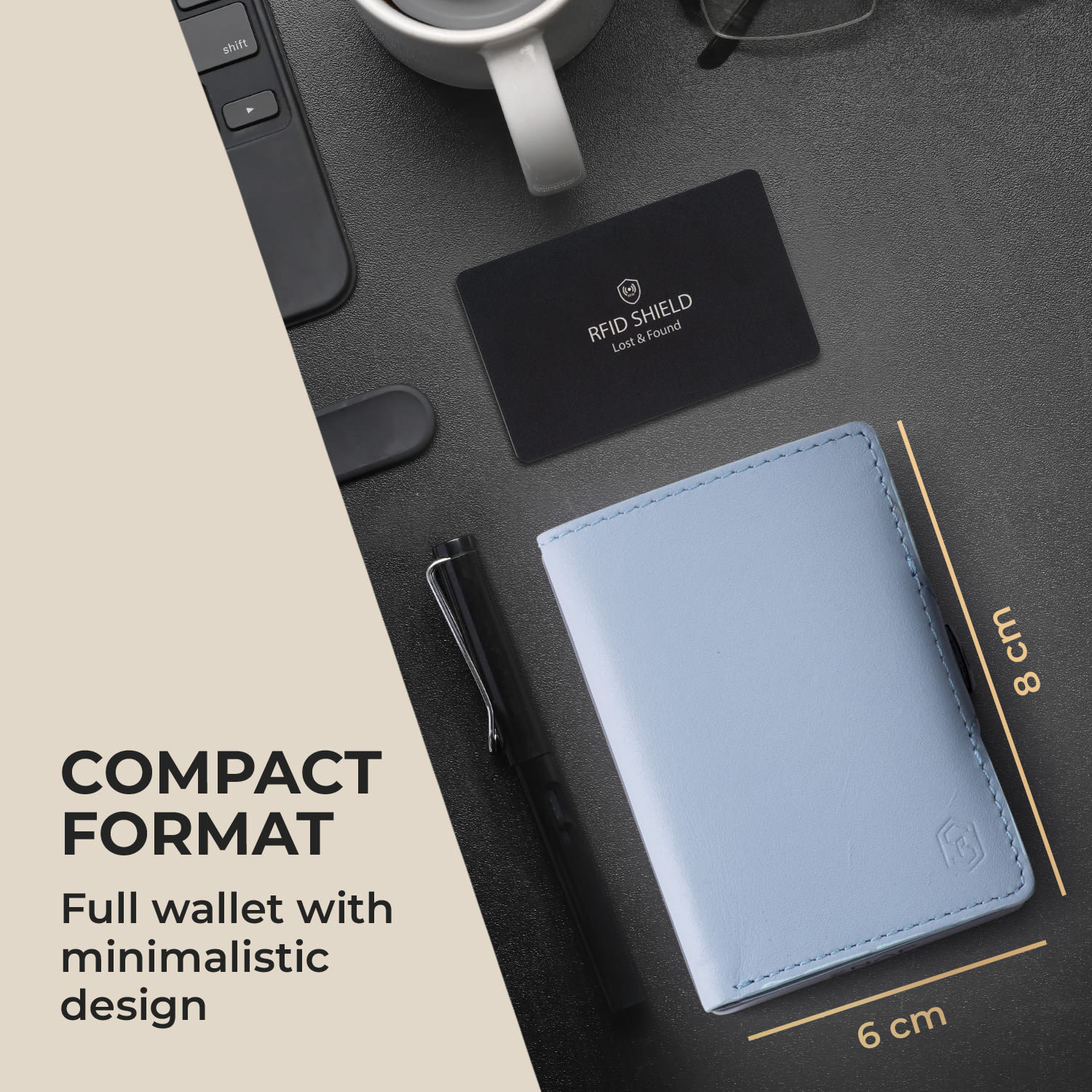 Slimpuro ZNAP Slim Wallet, 8 kariet, priehradka na mince, 8,9 x 1,5 x 6,3 cm (Š x V x H), ochrana RFID – Obrázok 4