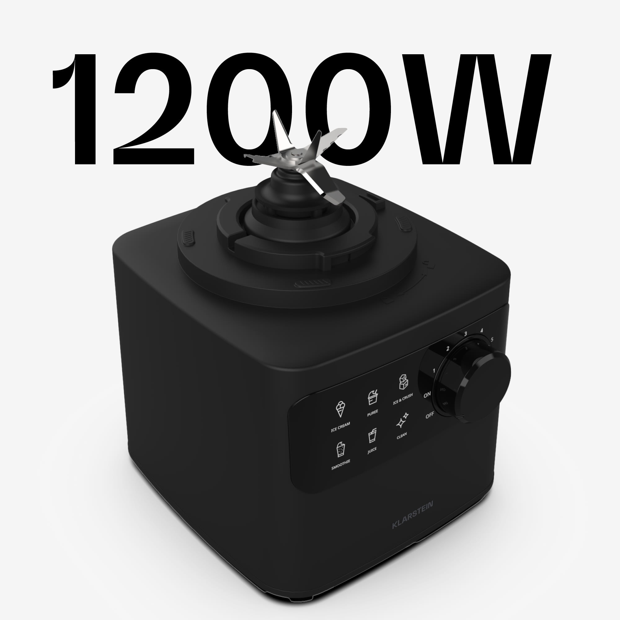 Klarstein Velaire kuchynský robot s mixérom na miesenie, šľahanie a odšťavovanie 1200 W 2 l kuchynský robot/mixér 1,75 l – Obrázok 3