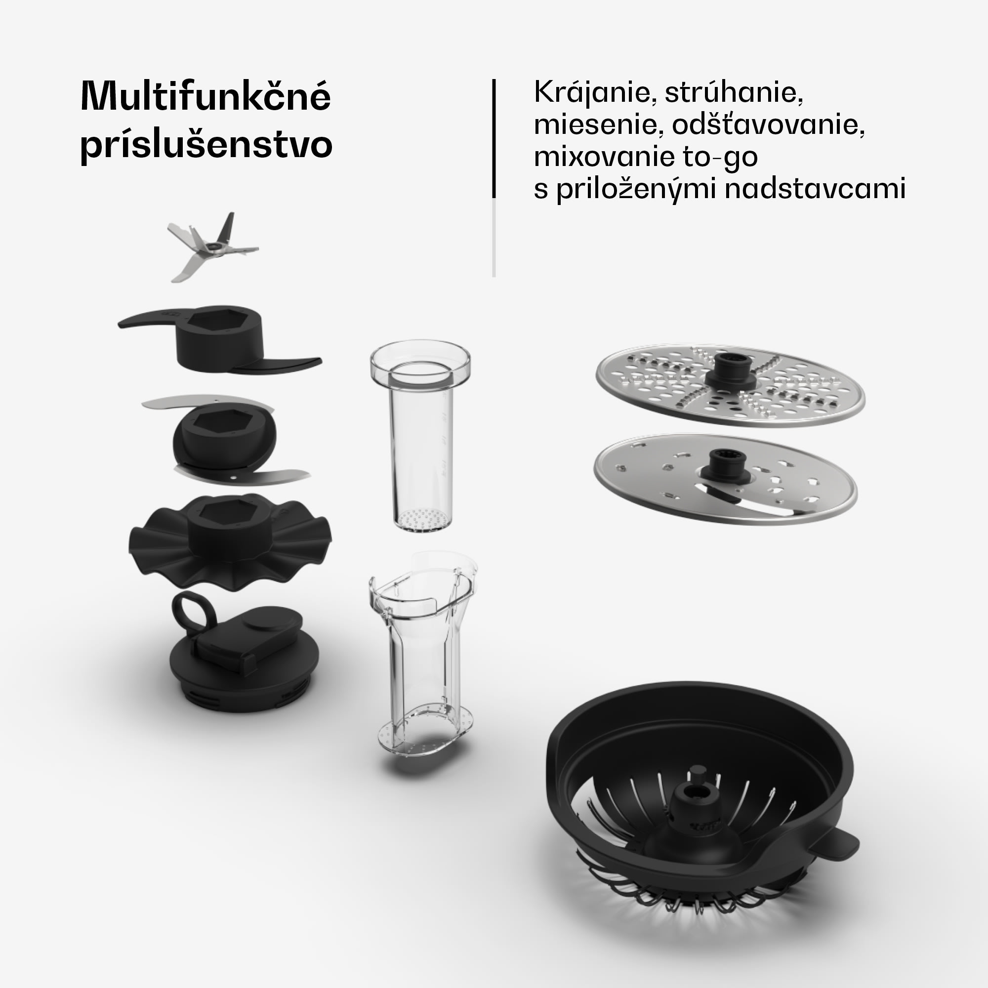 Klarstein Velaire kuchynský robot s mixérom na miesenie, šľahanie a odšťavovanie 1200 W 2 l kuchynský robot/mixér 1,75 l – Obrázok 4