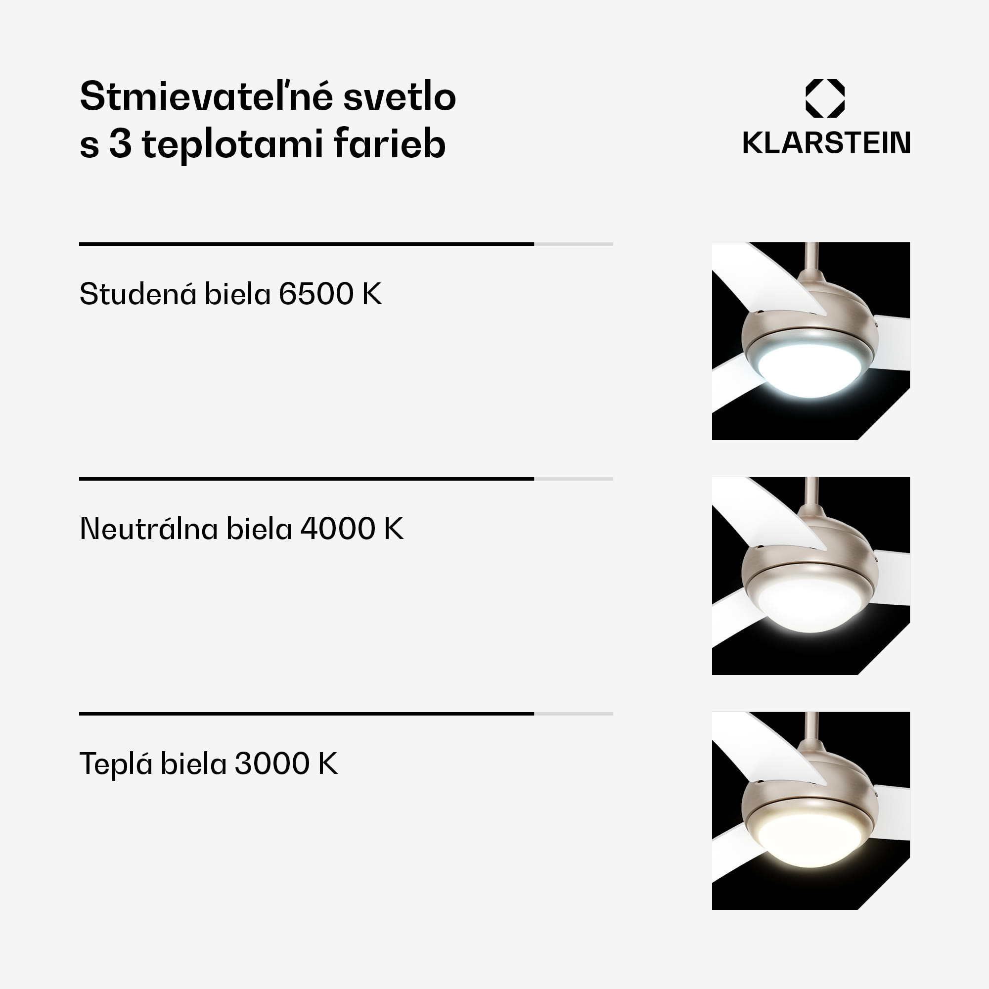 Klarstein El Paso stropný ventilátor so svetlom | 132 cm | 35 W | Tichá prevádzka | Drevo – Obrázok 3
