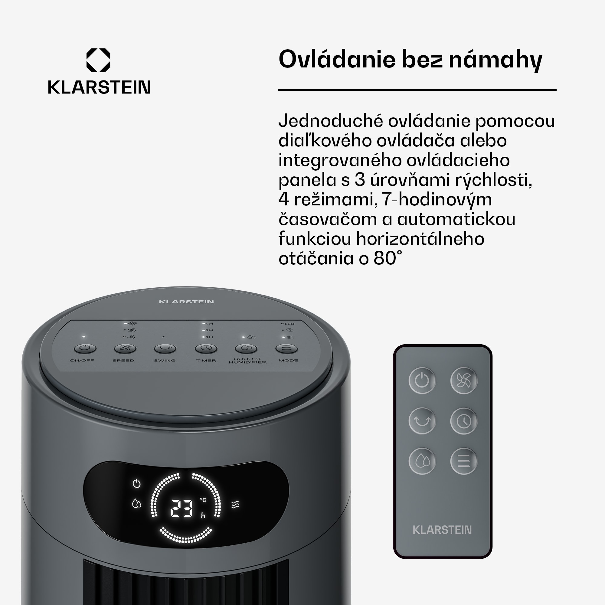 Klarstein Frost ochladzovač vzduchu s vodným chladením | 200 m³/h | 7 l | 20 m² | 2 chladiace balíky | 4 režimy | 45 W – Obrázok 4