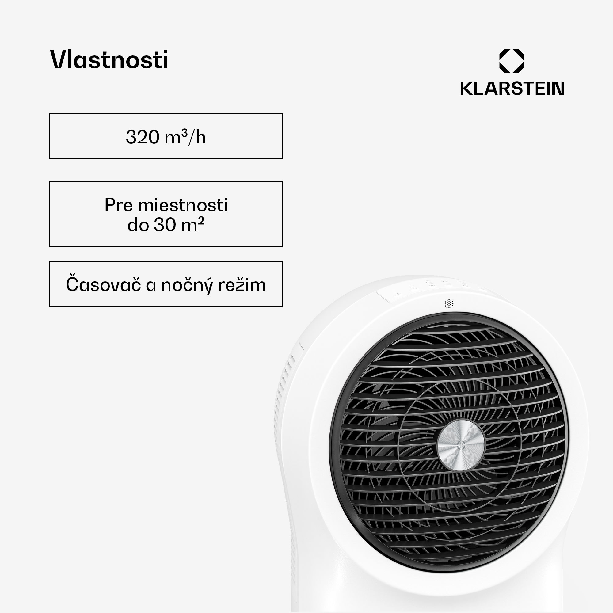 Klarstein Whirlwind ochladzovač vzduchu | 320 m³/h | 6 l | 30 m² | 2 chladiace balíky | 3 režimy | 60 W – Obrázok 2