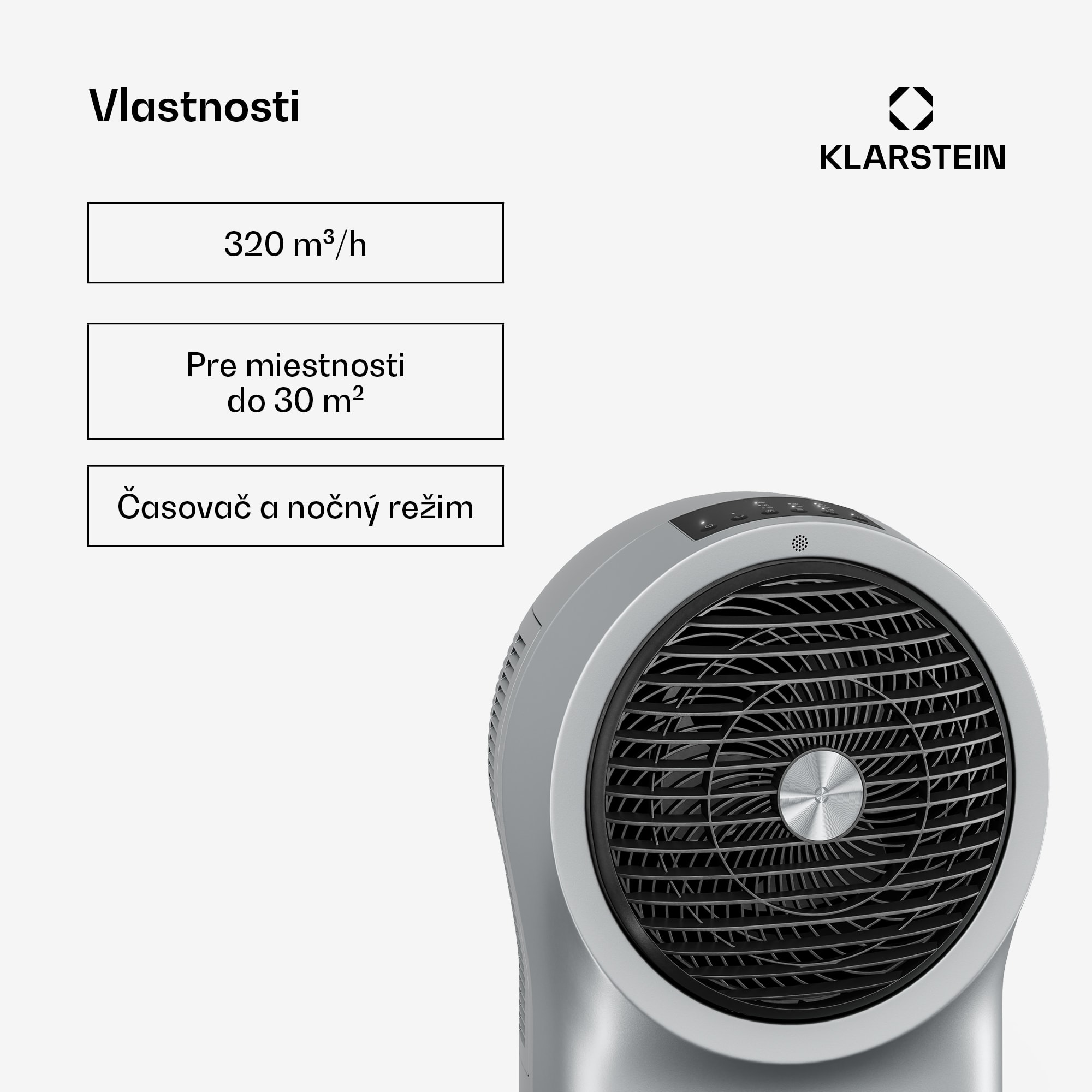 Klarstein Whirlwind ochladzovač vzduchu | 320 m³/h | 6 l | 30 m² | 2 chladiace balíky | 3 režimy | 60 W – Obrázok 2
