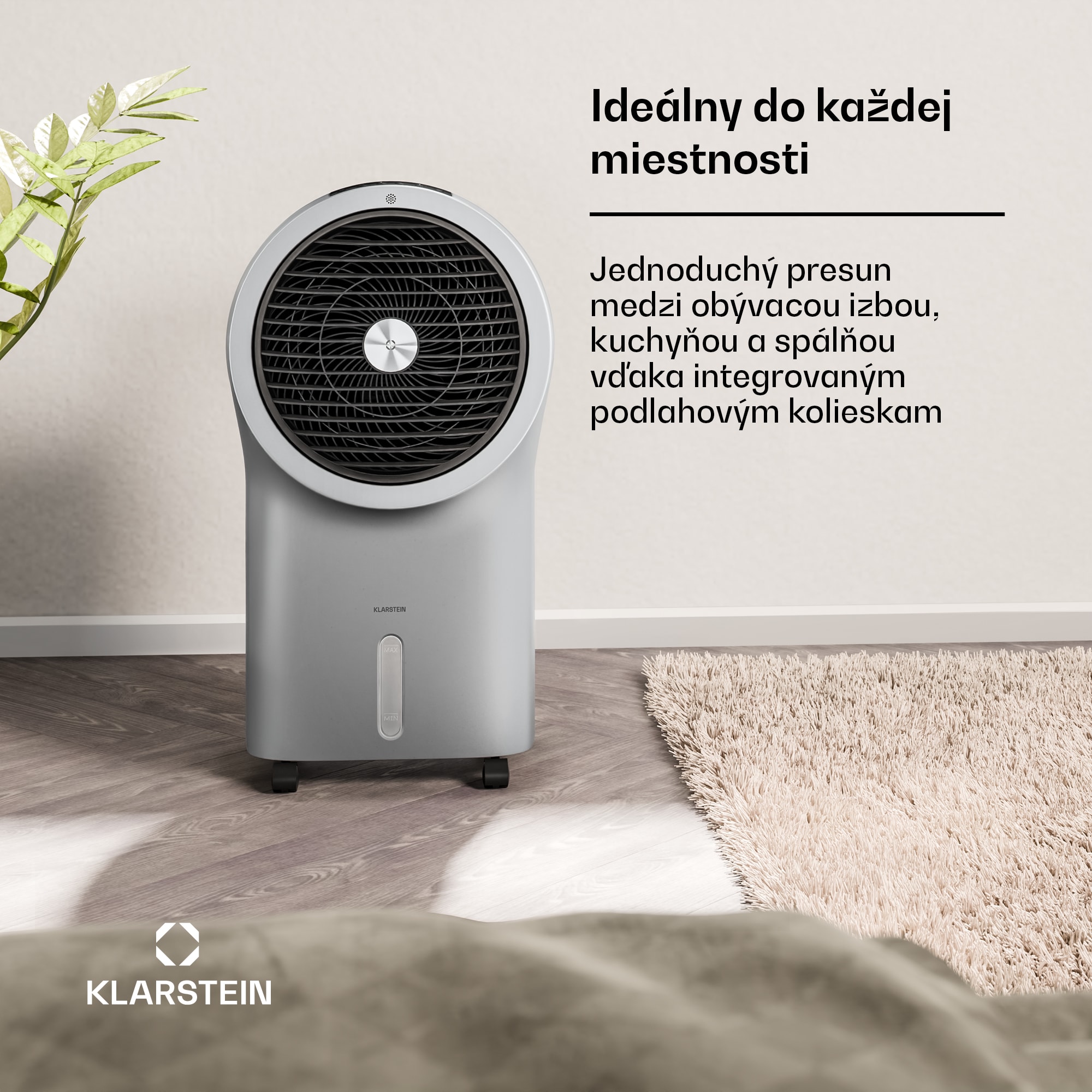Klarstein Whirlwind ochladzovač vzduchu | 320 m³/h | 6 l | 30 m² | 2 chladiace balíky | 3 režimy | 60 W – Obrázok 3