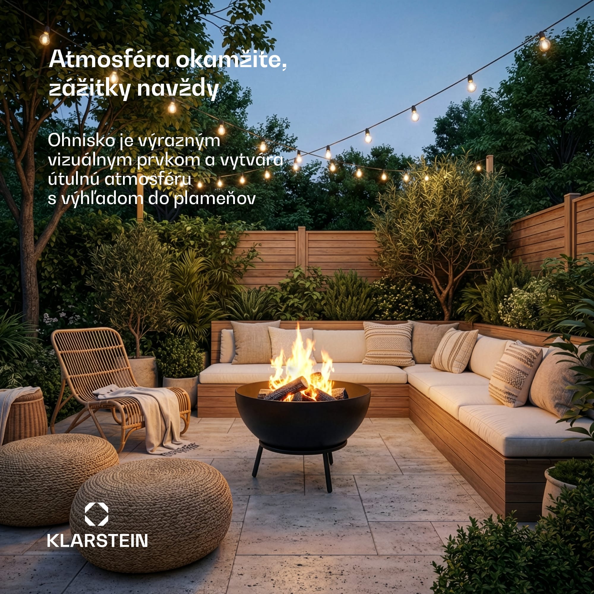 Blumfeldt Fireball nízke ohnisko | Odolné voči korózii | Odolné voči prevráteniu | Robustné | 66 cm | Čierne – Obrázok 2